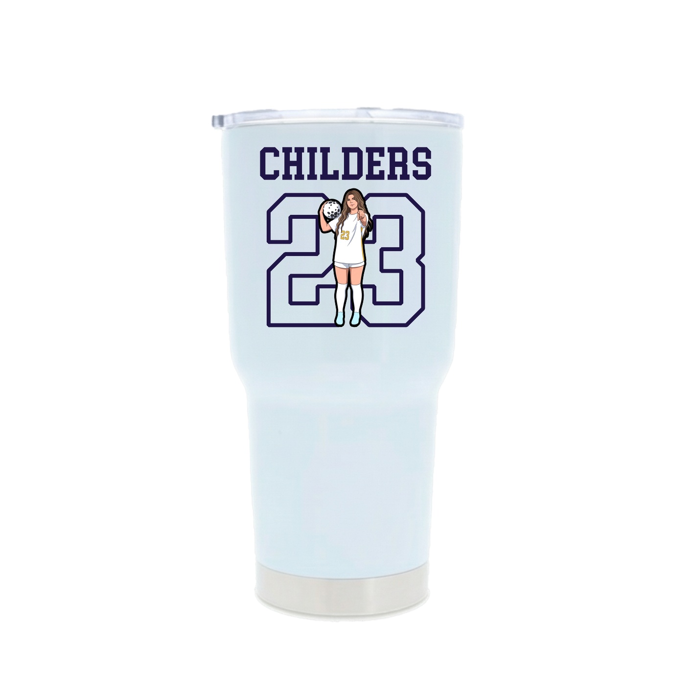 30oz Stainless Steel Tumbler — Shirsey in White