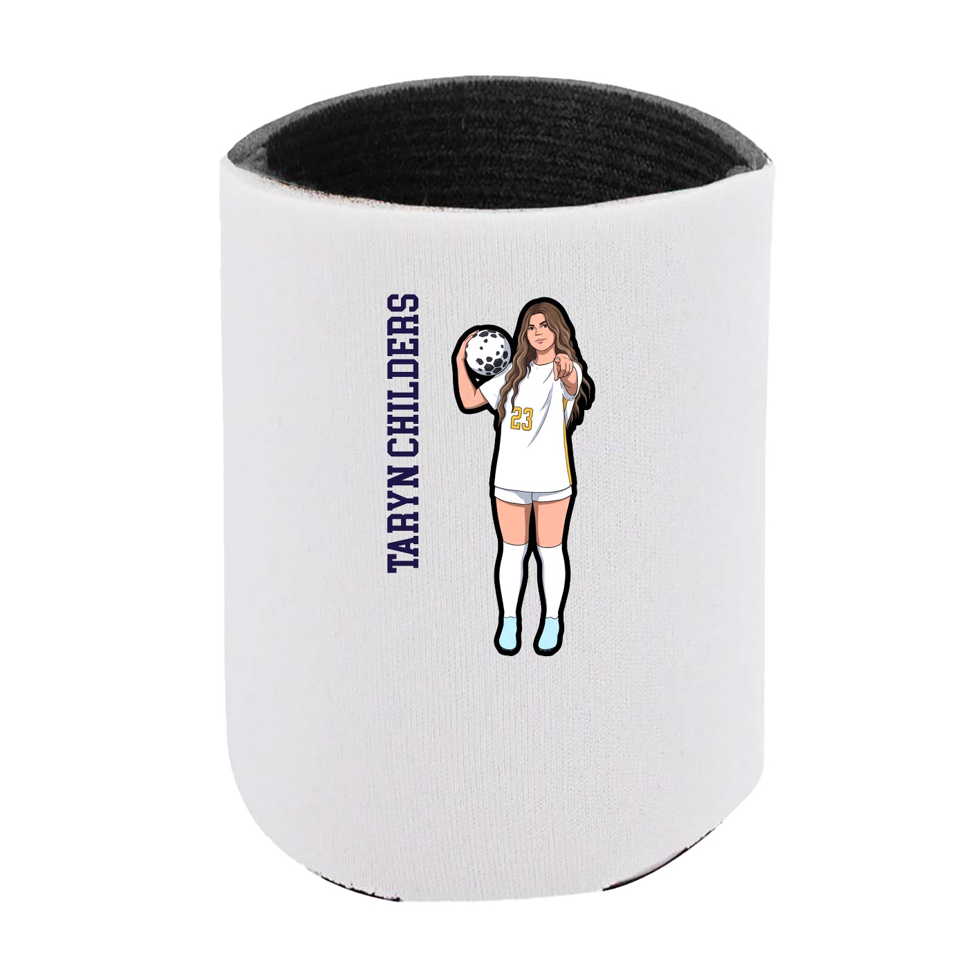 Can Holder — Name Vertical in White