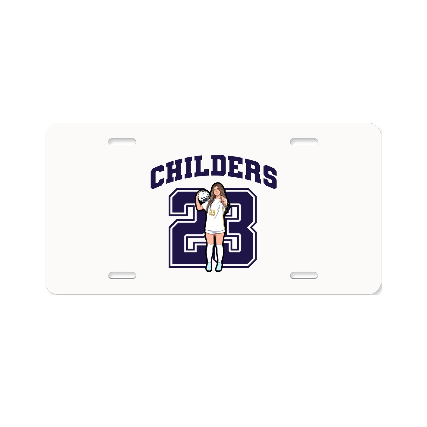 License Plate — Number in Classic