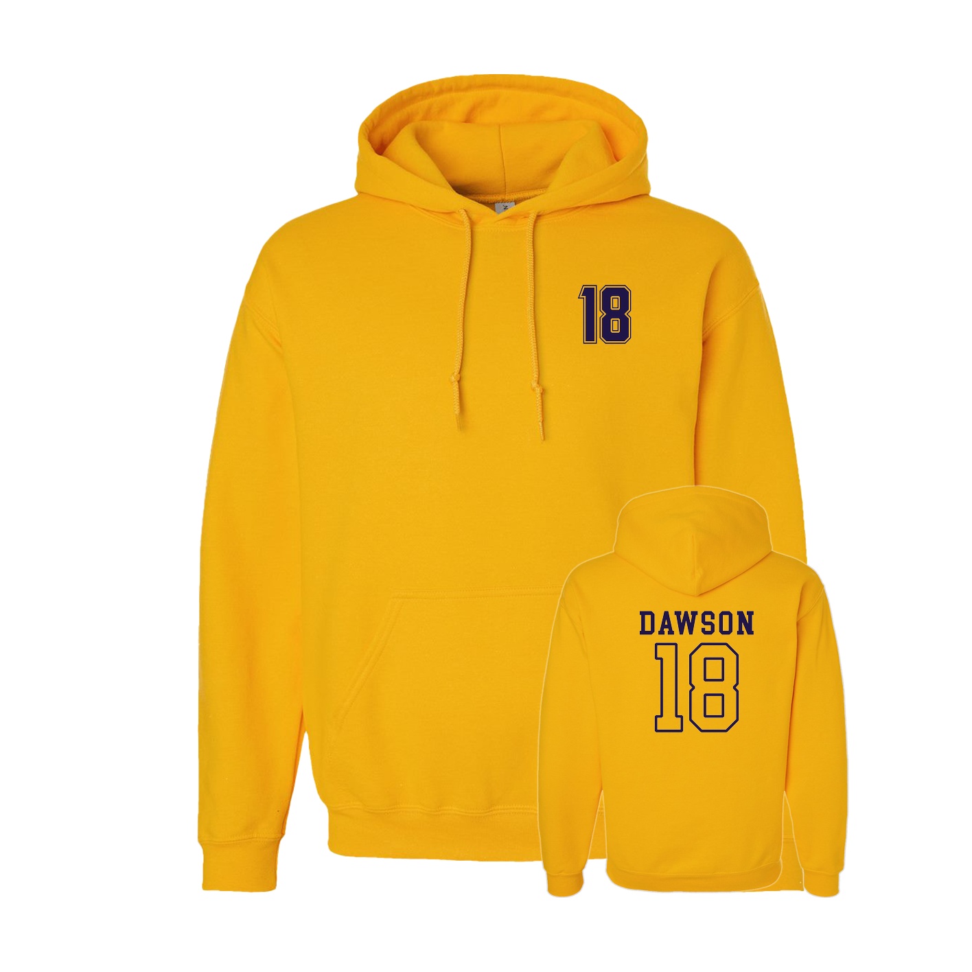 Youth Hoodie — Chest Back in Gold