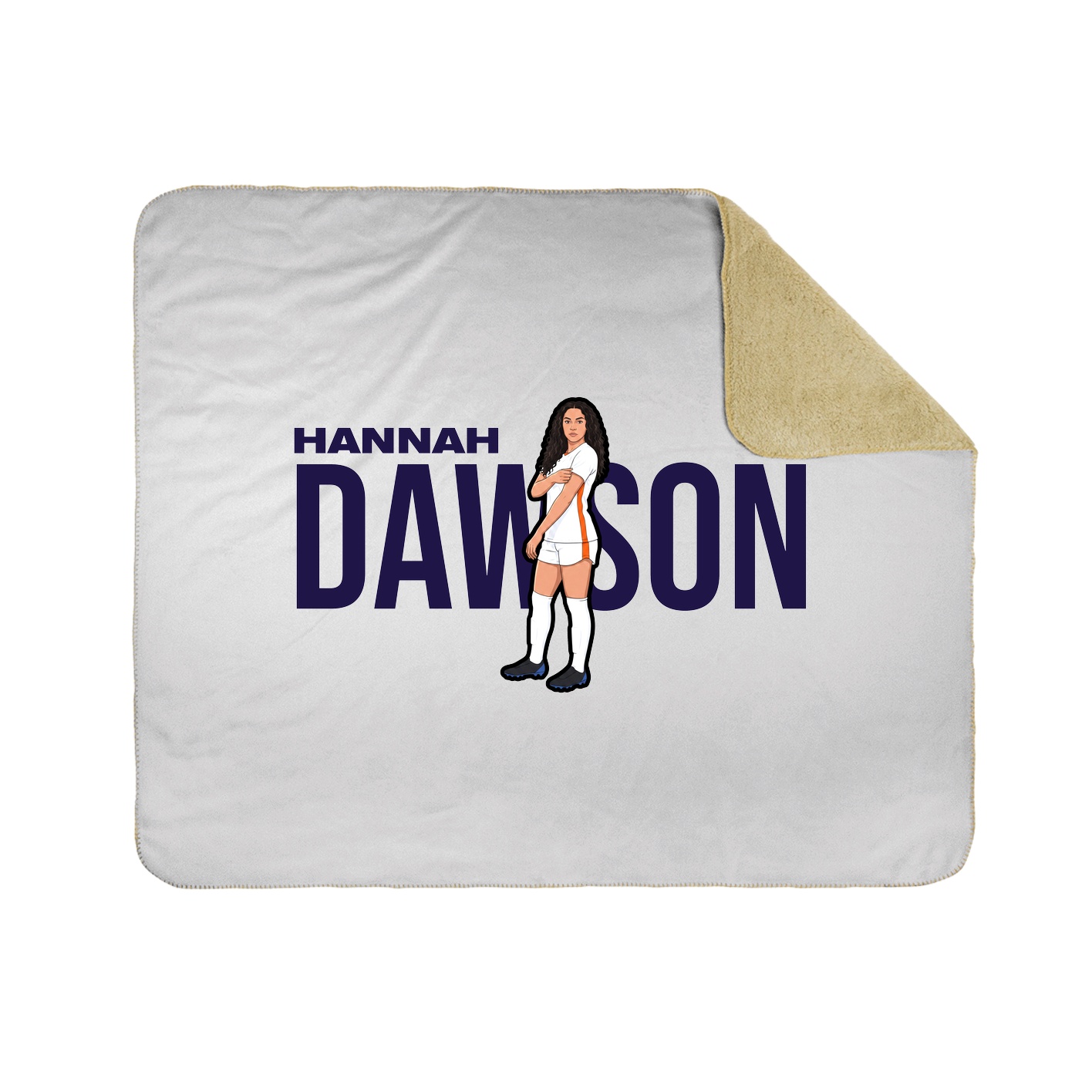 Throw Blanket — Player Name in White