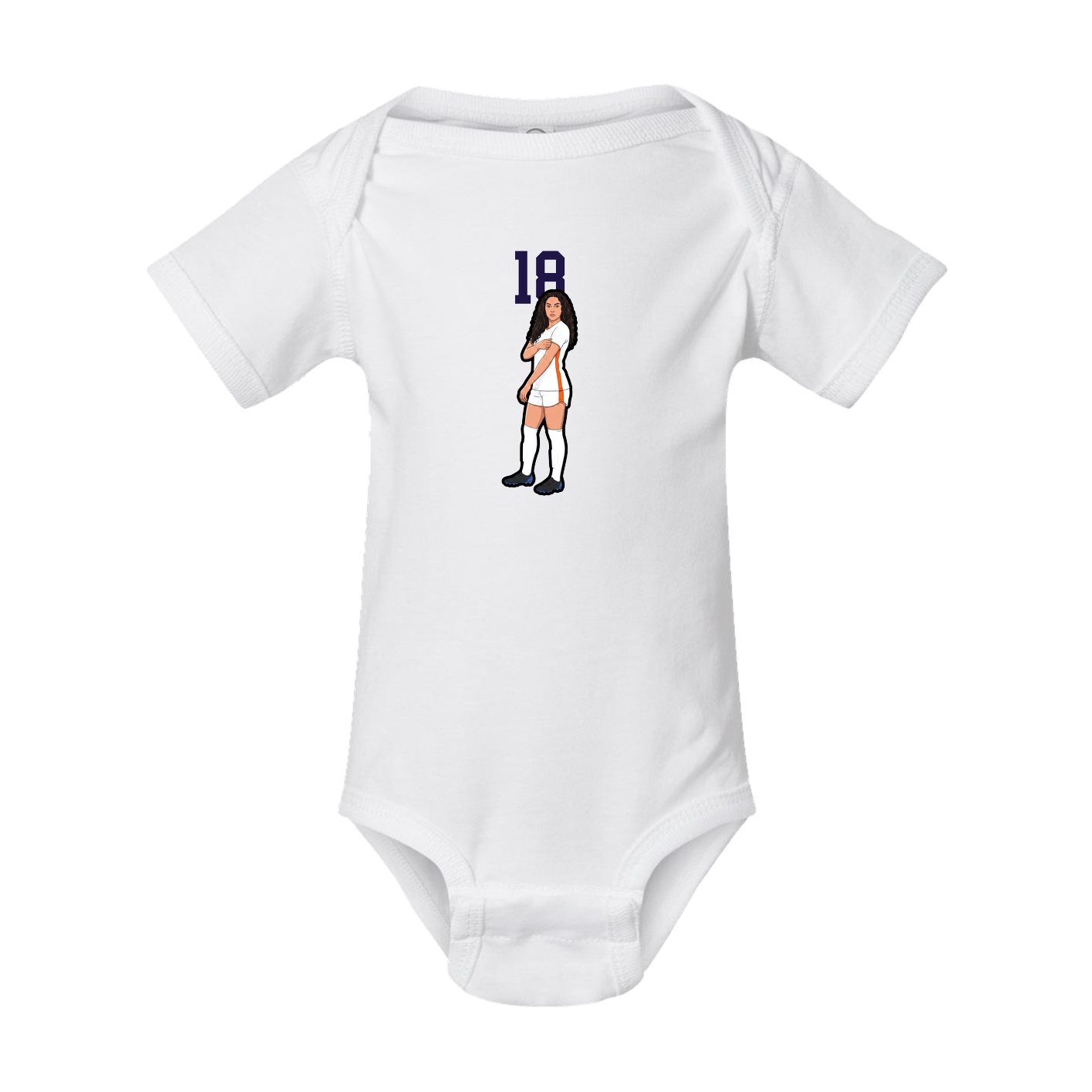 Baby Onesie — Number Top in White