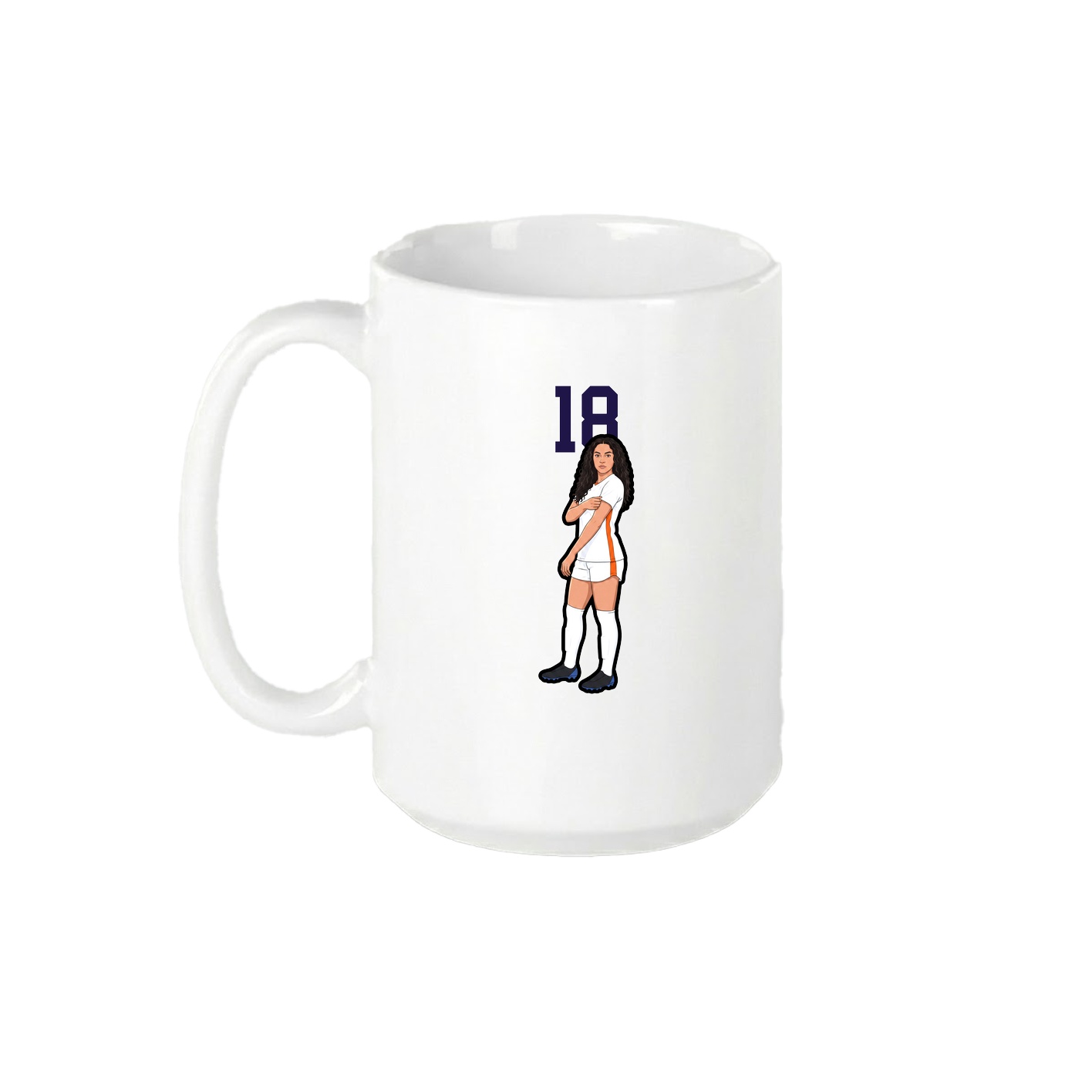 15oz Coffee Mug — Number Top in White