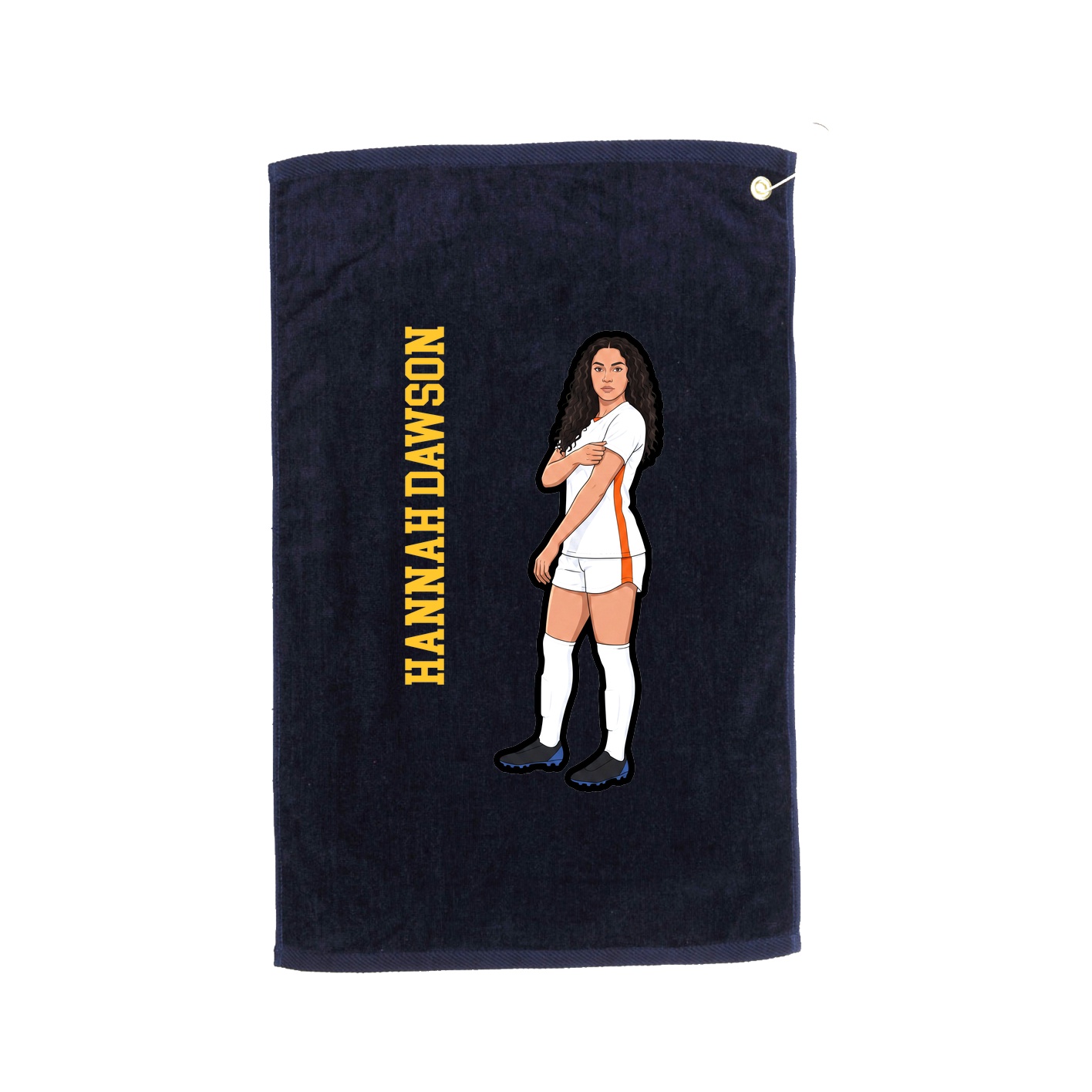 Golf Towel — Name Vertical in Navy