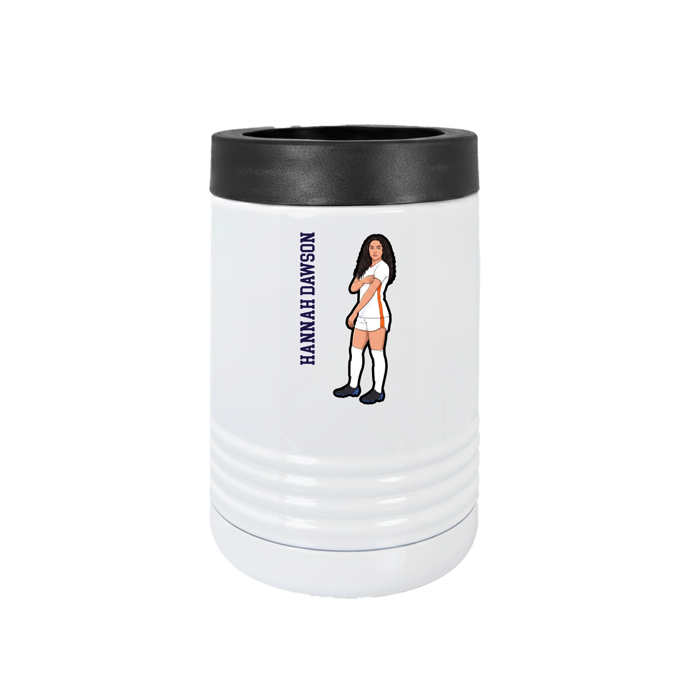 Beverage Holder — Name Vertical in White