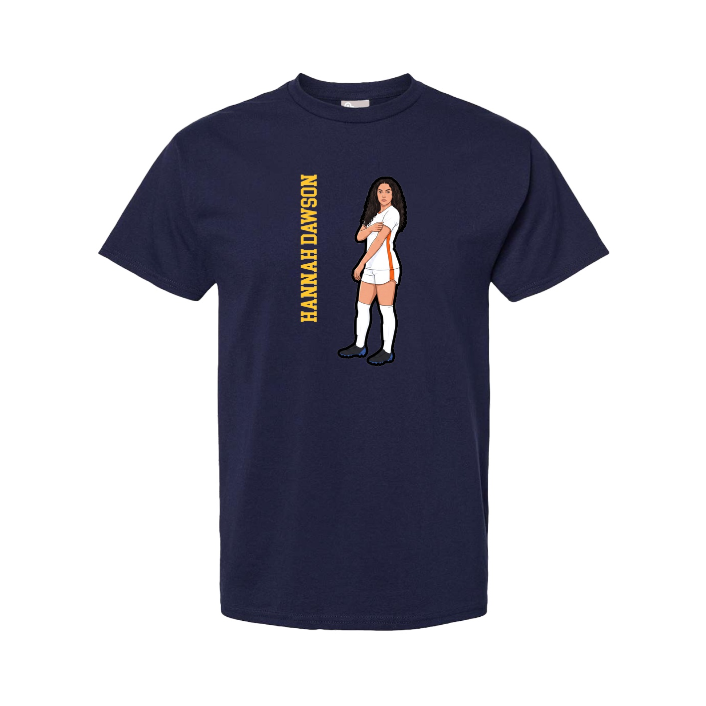 Tee — Name Vertical in Navy