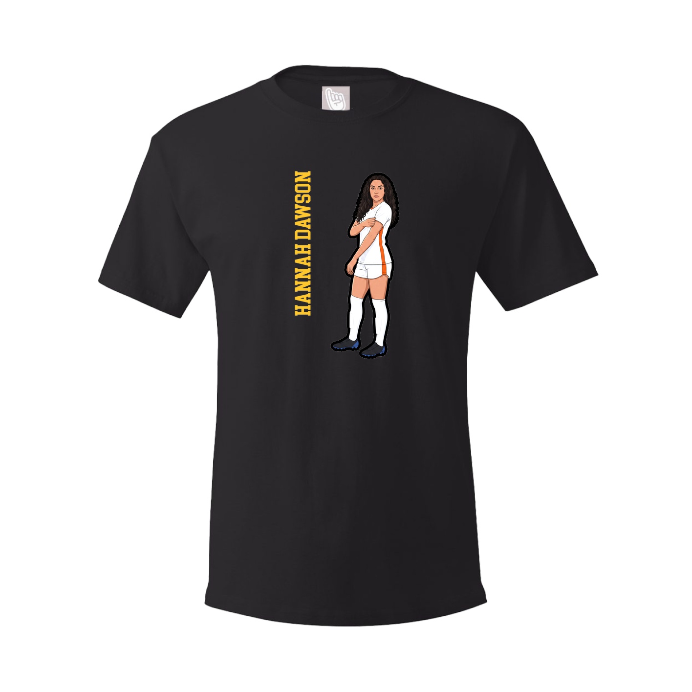 Youth Tee — Name Vertical in Black