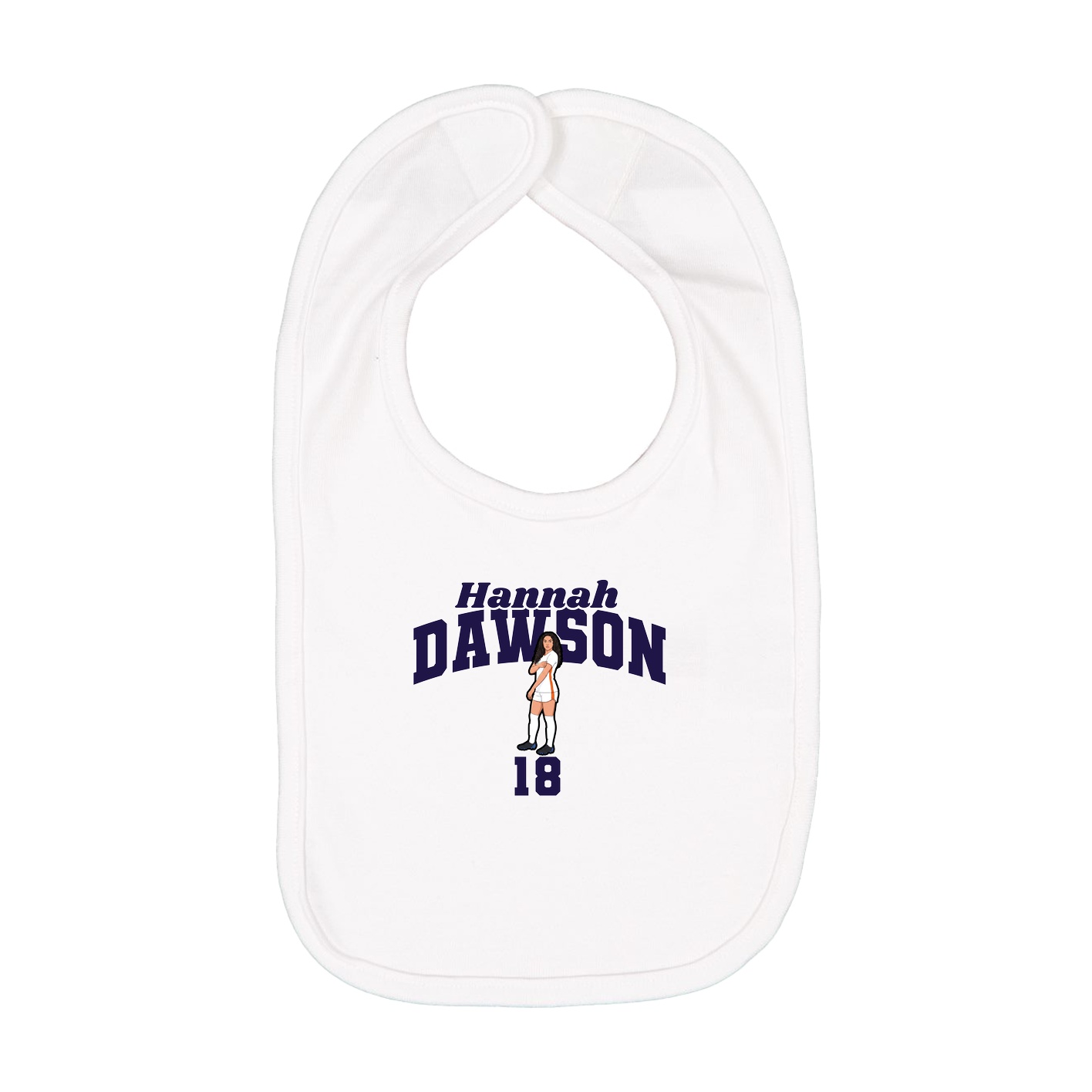 Infant Bib — Signature Arch in White