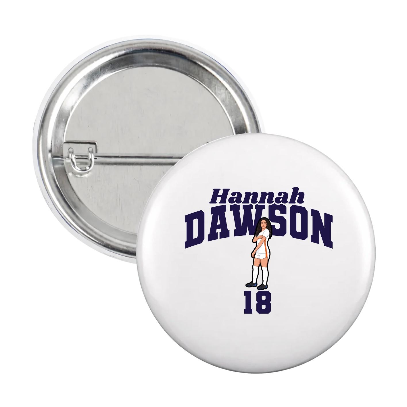 Game Day Button — Signature Arch in White