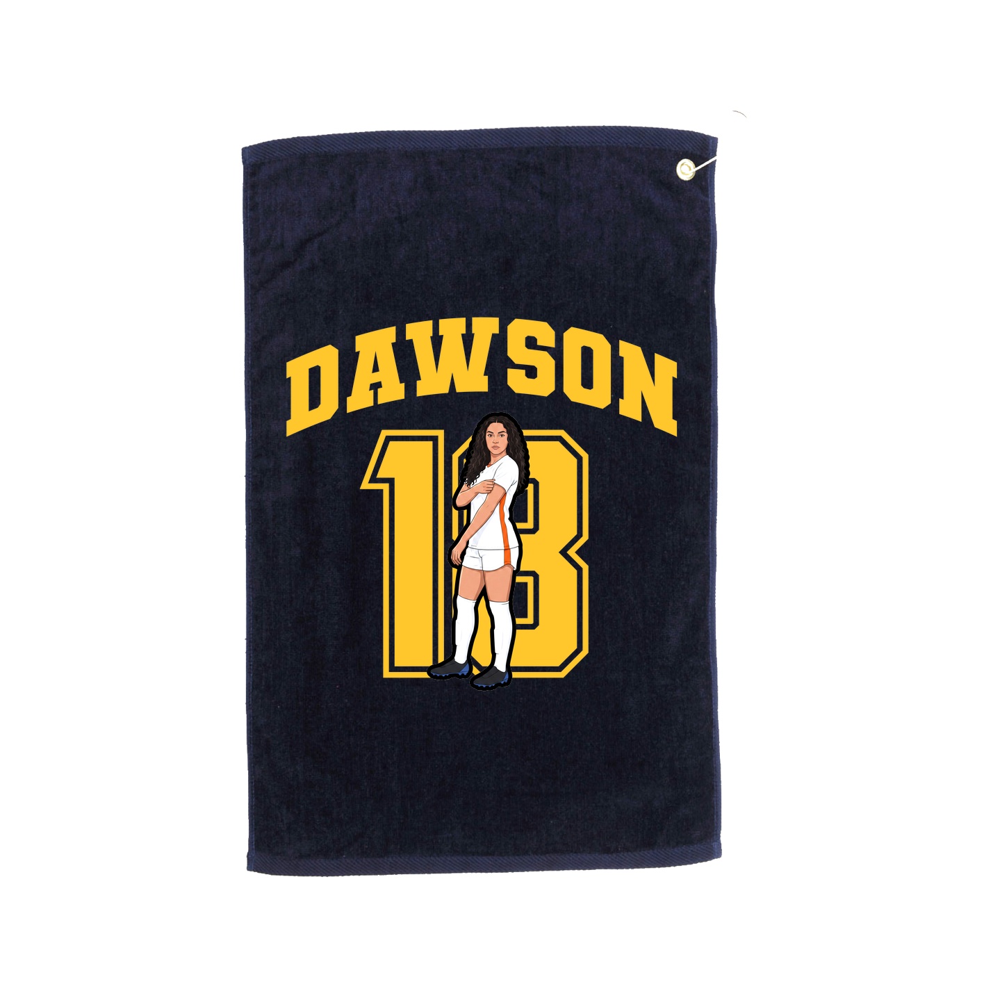 Golf Towel — Number in Navy