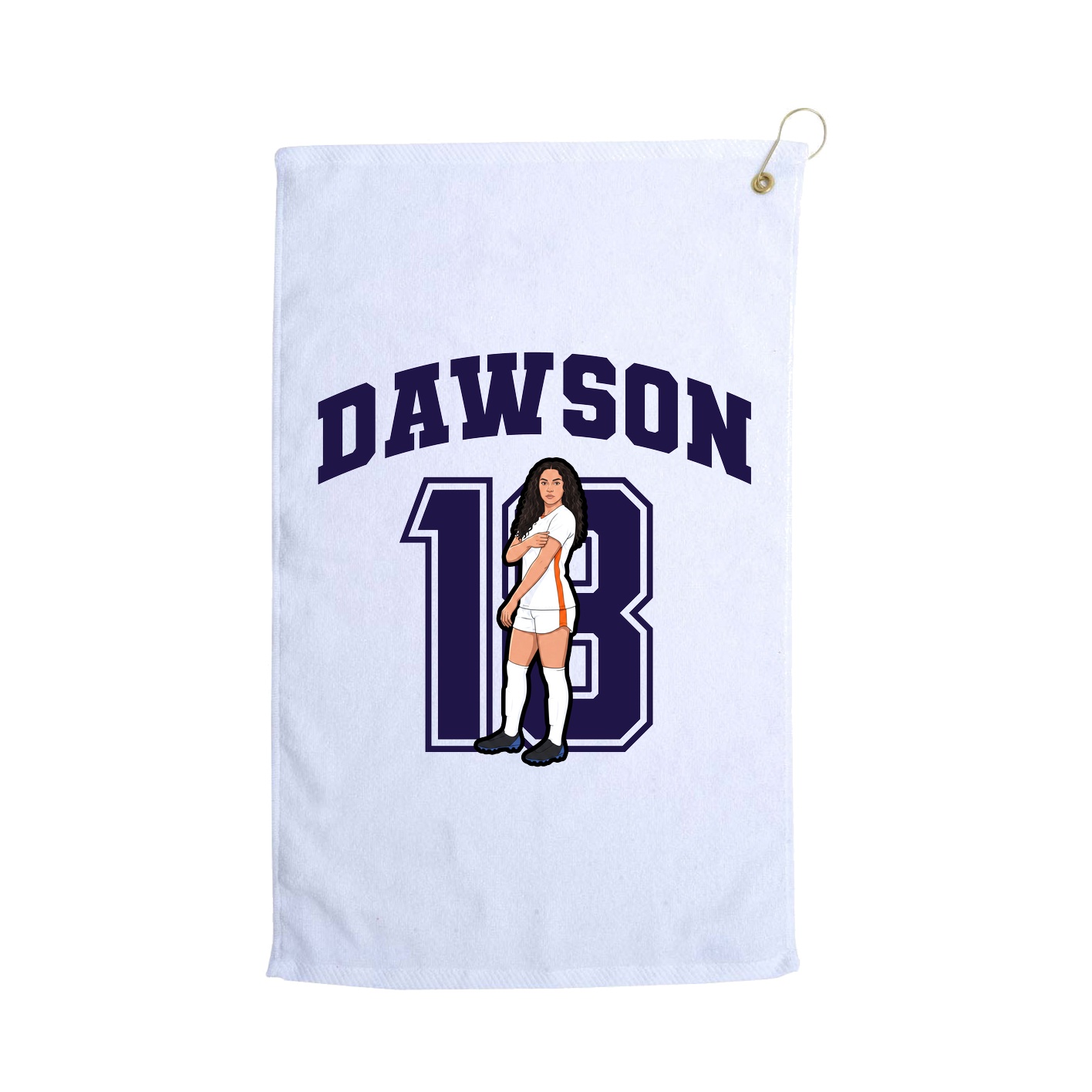 Golf Towel — Number in White