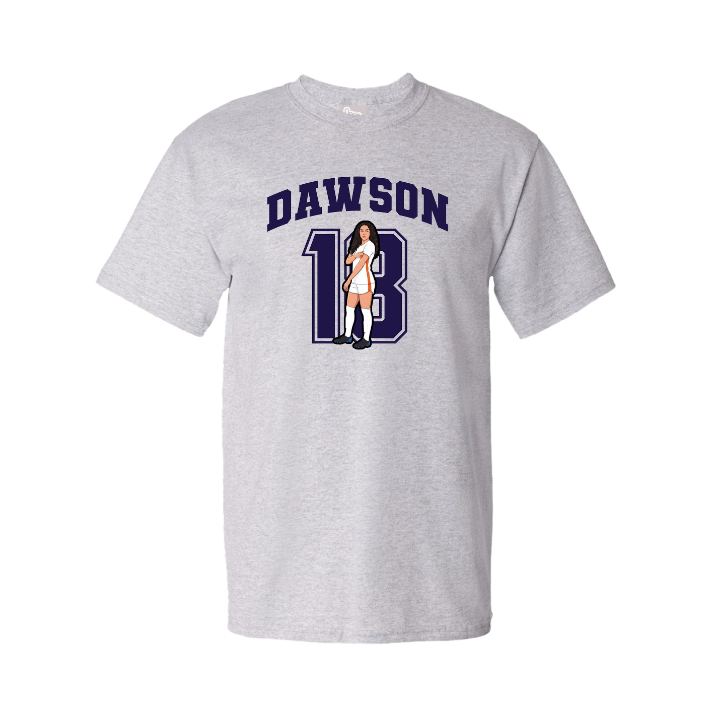 Youth Tee — Number in Grey