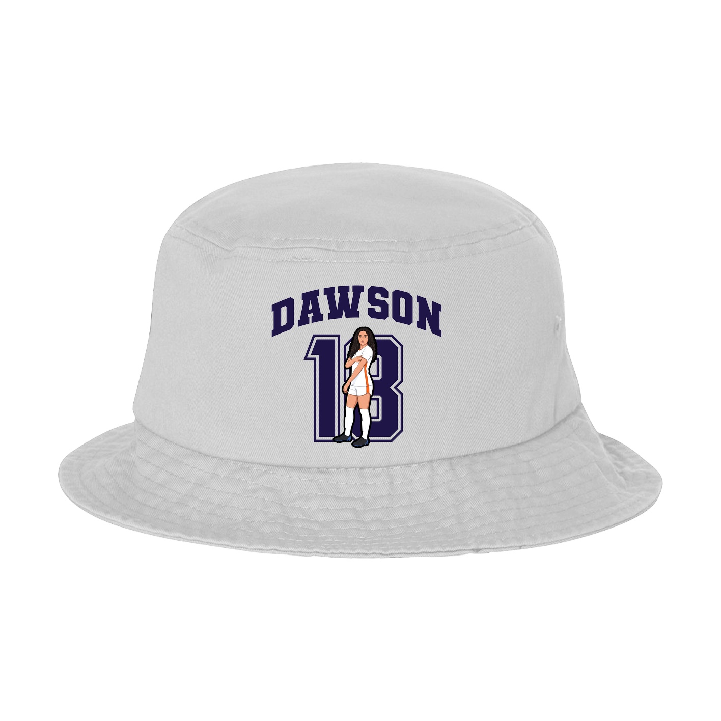 Bucket Cap — Number in White