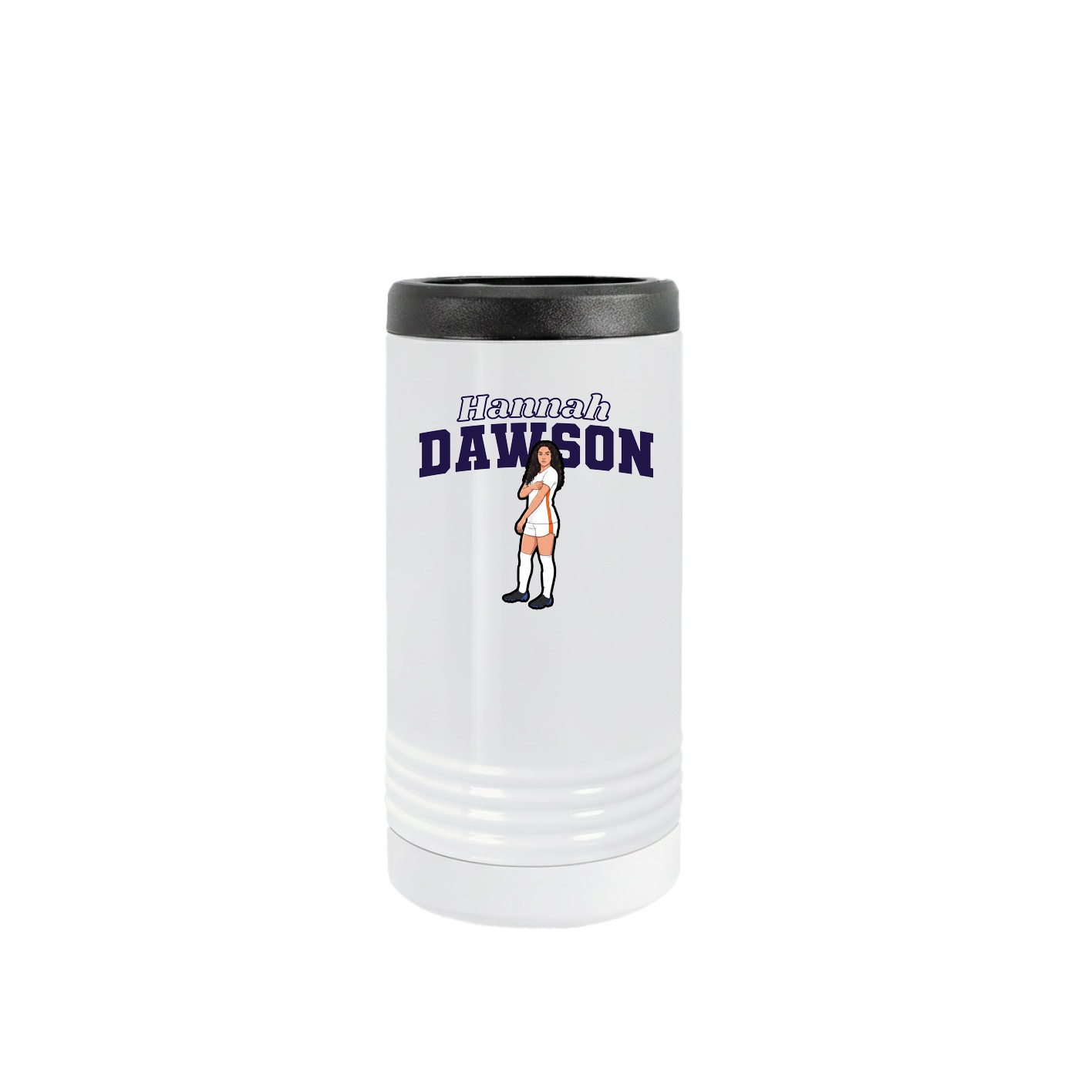Slim Beverage Holder — Name Arch in White