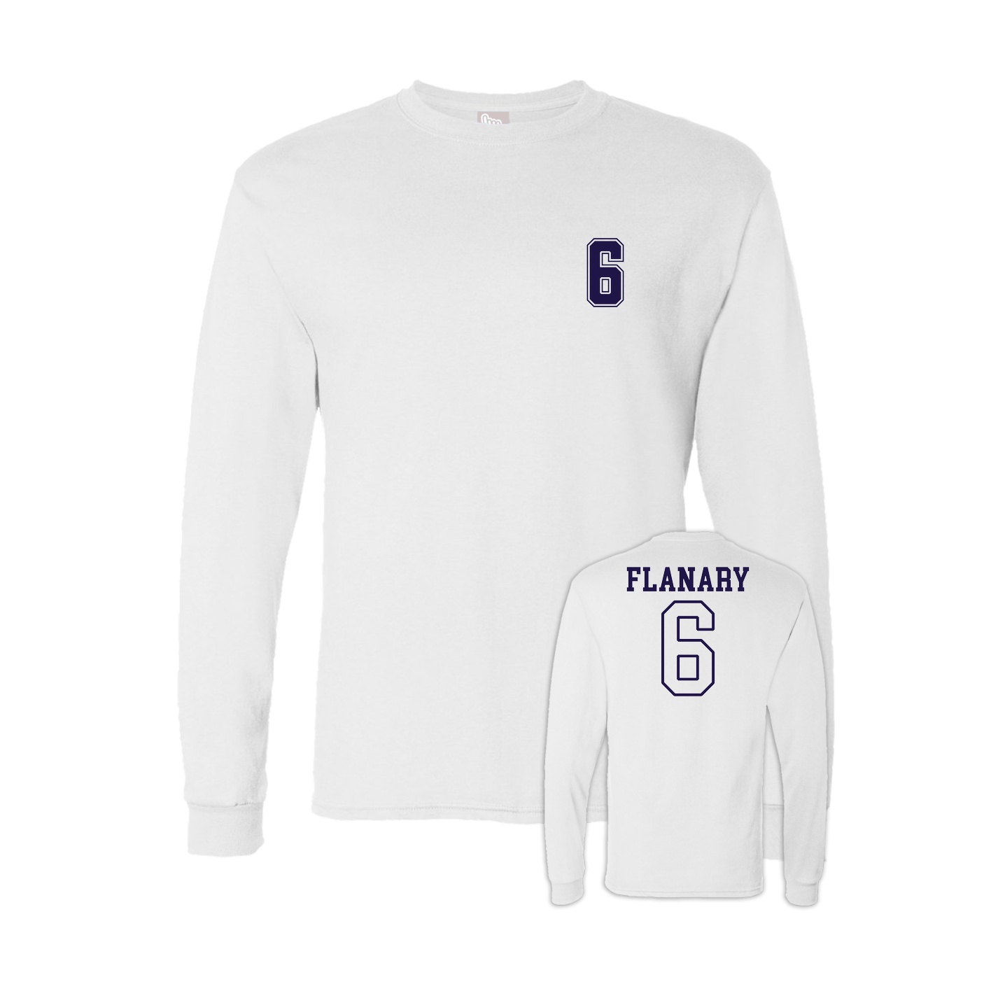 Long Sleeve Tee — Chest Back in White