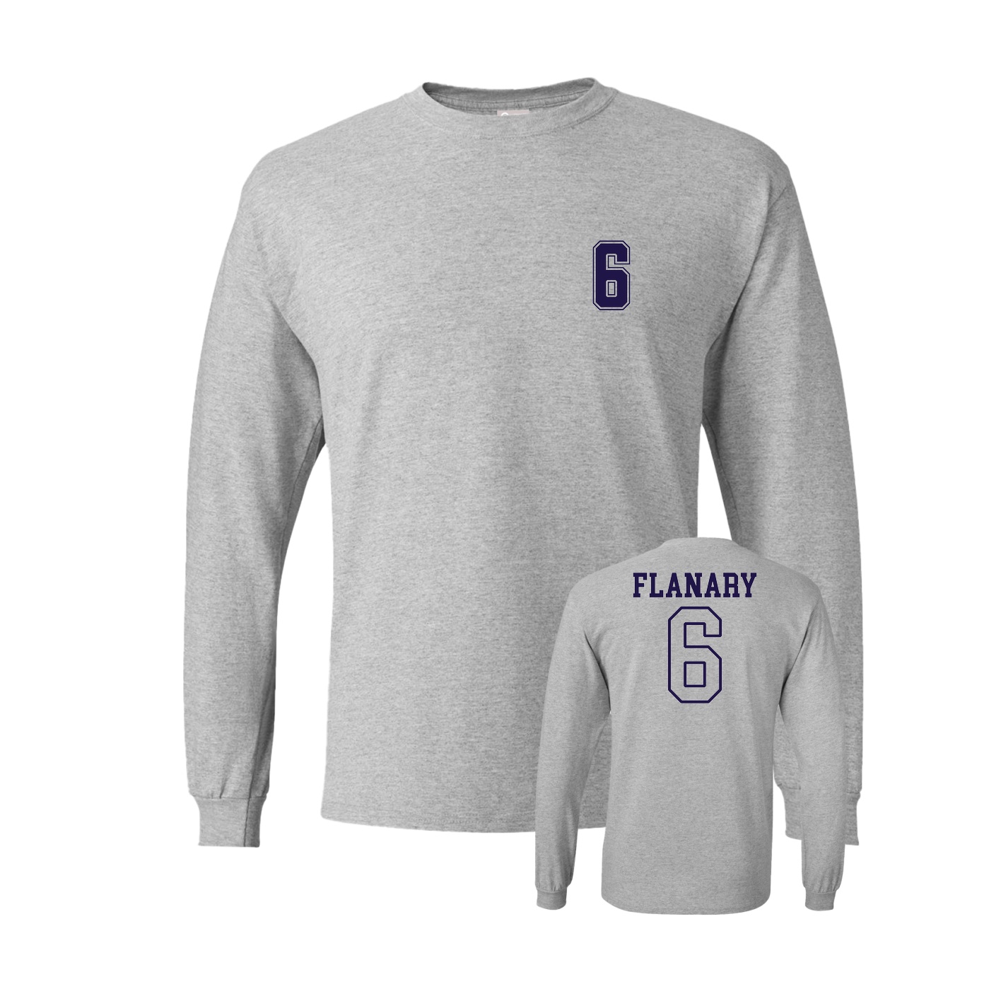 Long Sleeve Tee — Chest Back in Grey