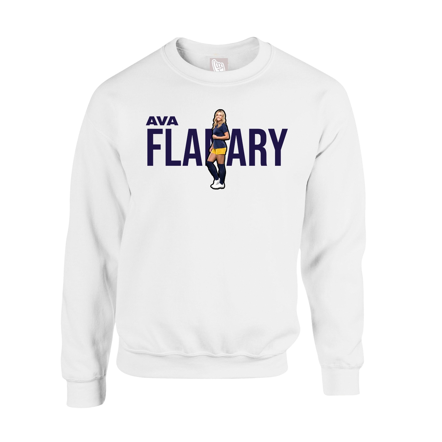 Fleece Crew — Player Name in White