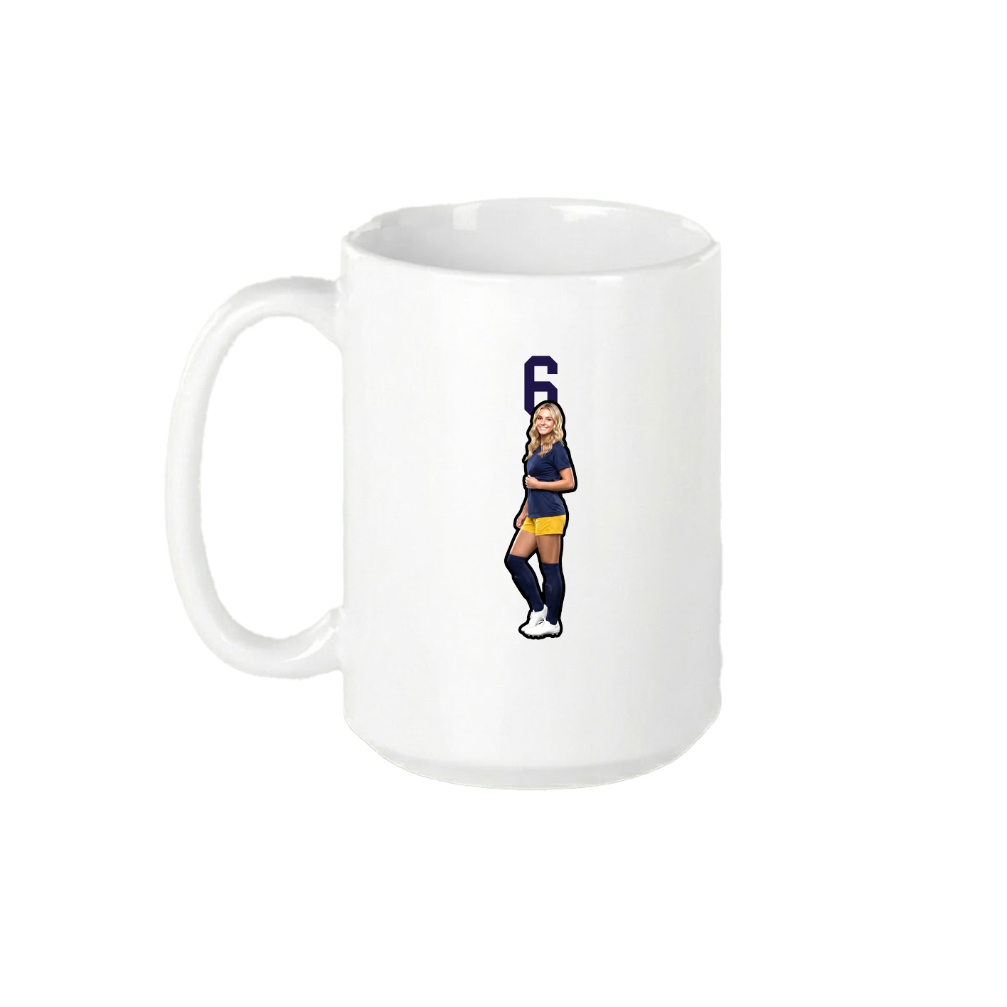 15oz Coffee Mug — Number Top in White