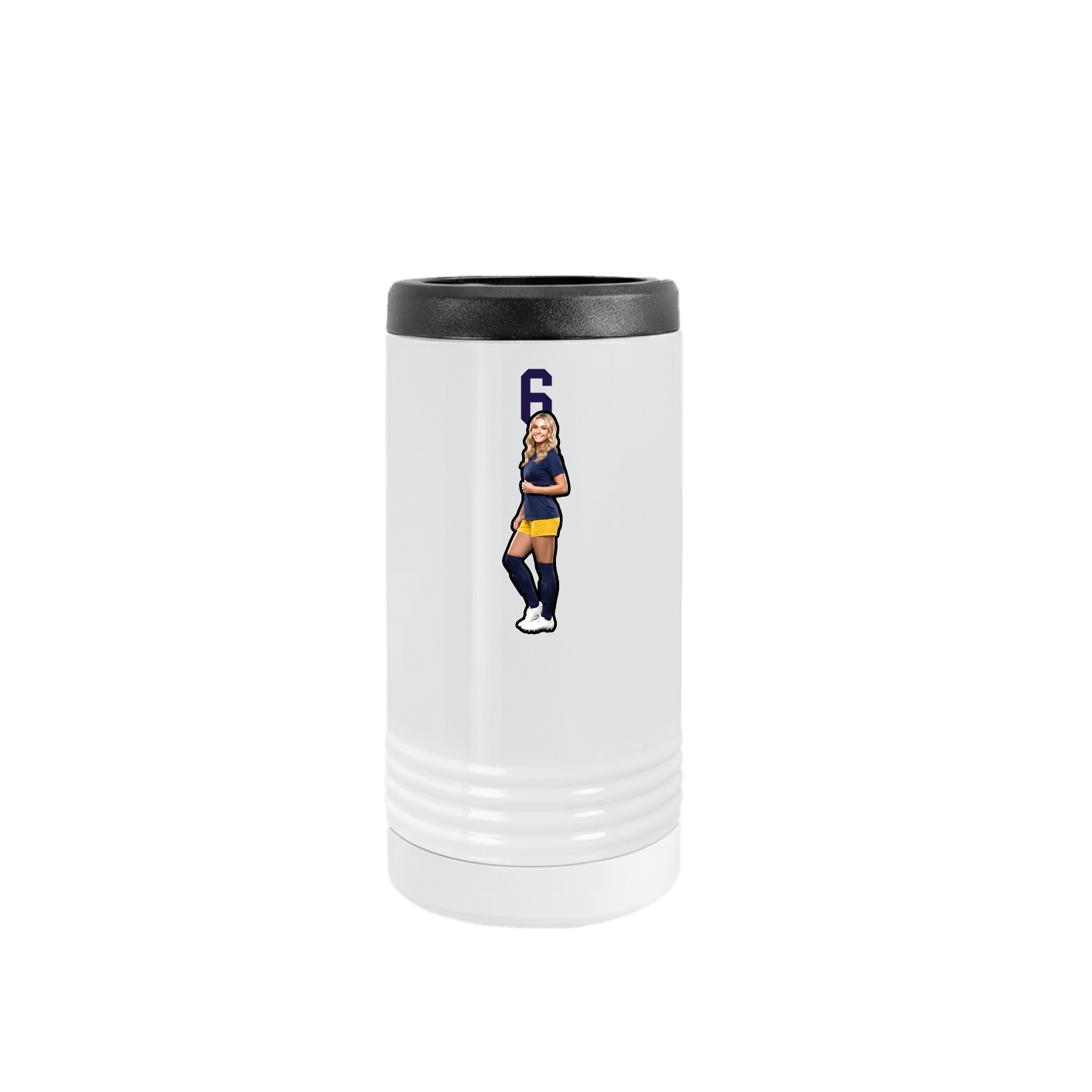 Slim Beverage Holder — Number Top in White