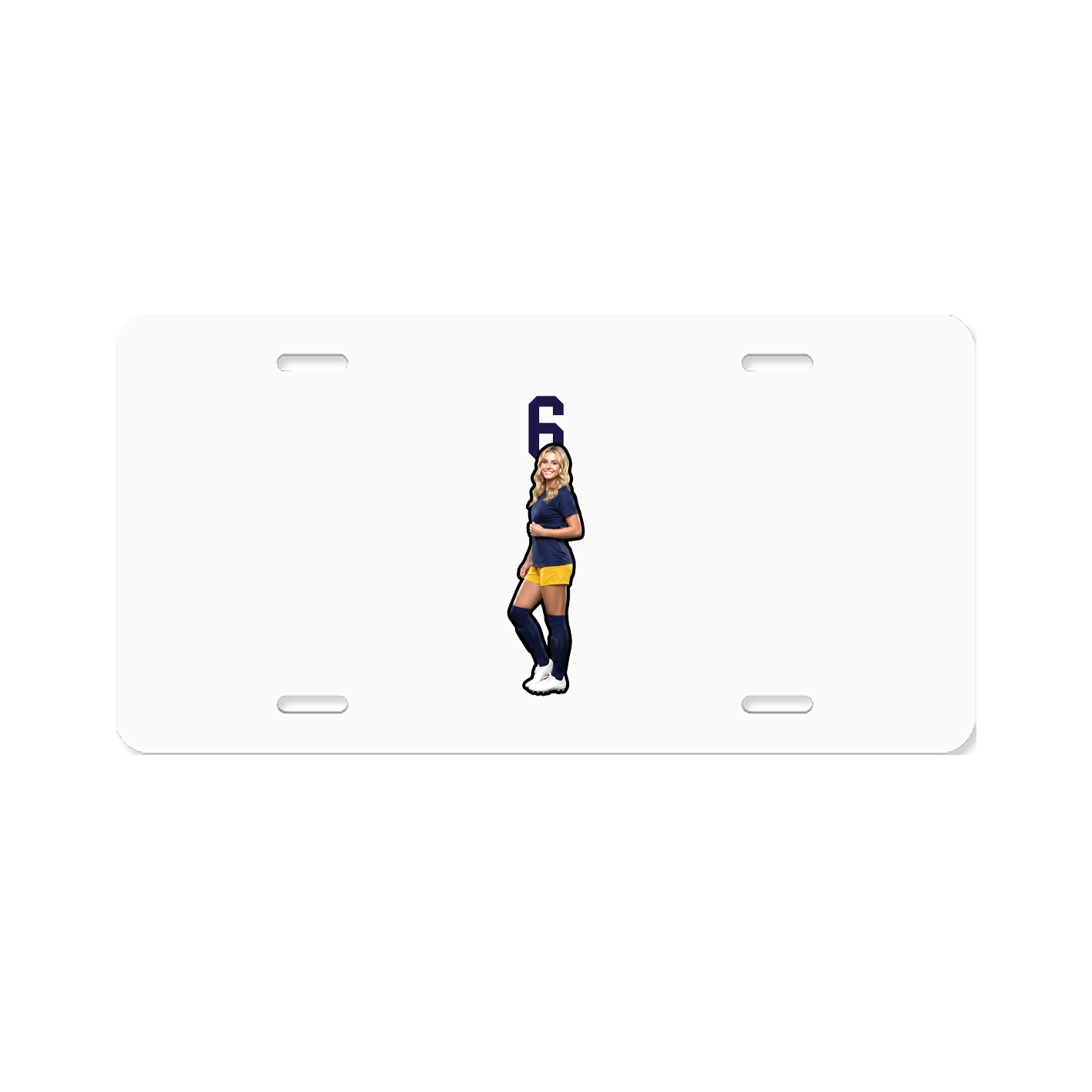License Plate — Number Top in Classic