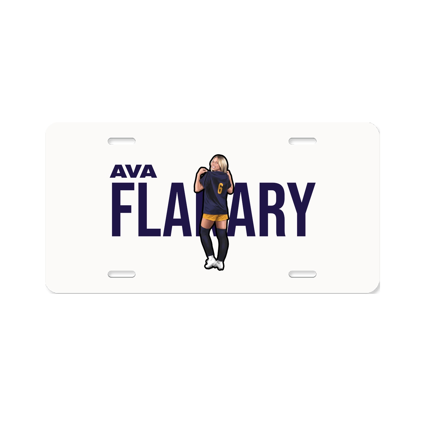 License Plate — Player Name in Classic