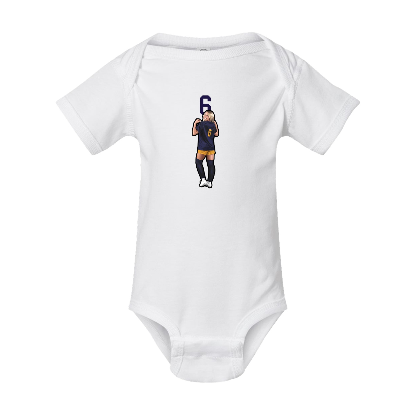 Baby Onesie — Number Top in White