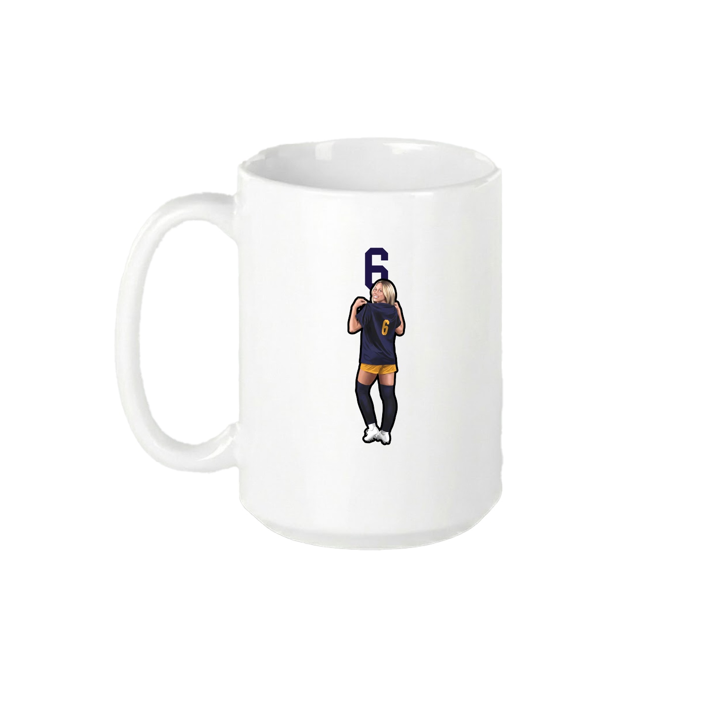 15oz Coffee Mug — Number Top in White
