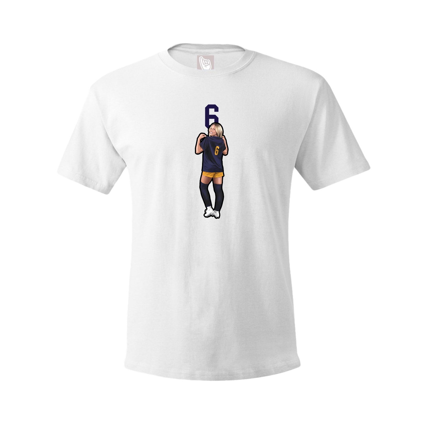 Youth Tee — Number Top in White