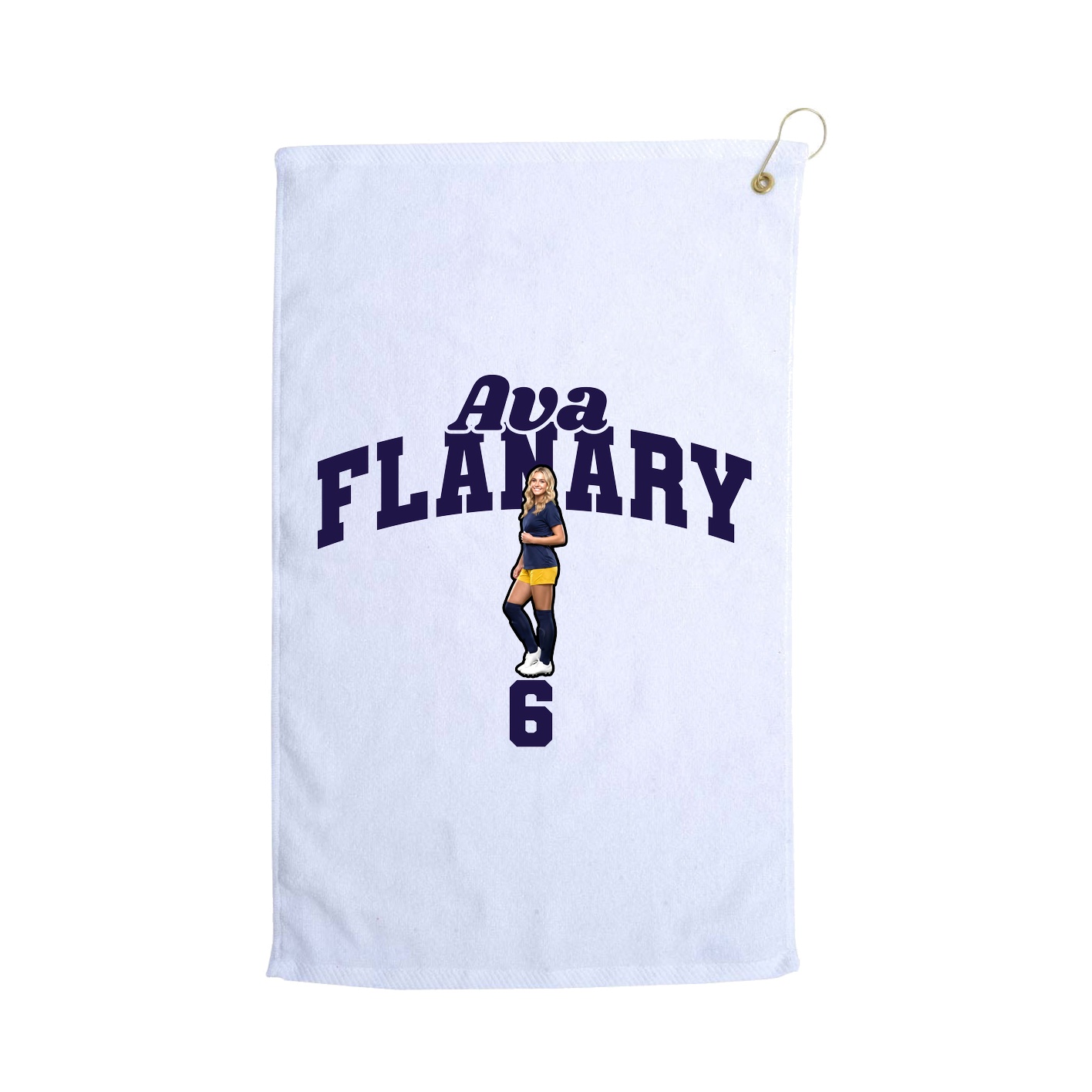 Golf Towel — Signature Arch in White