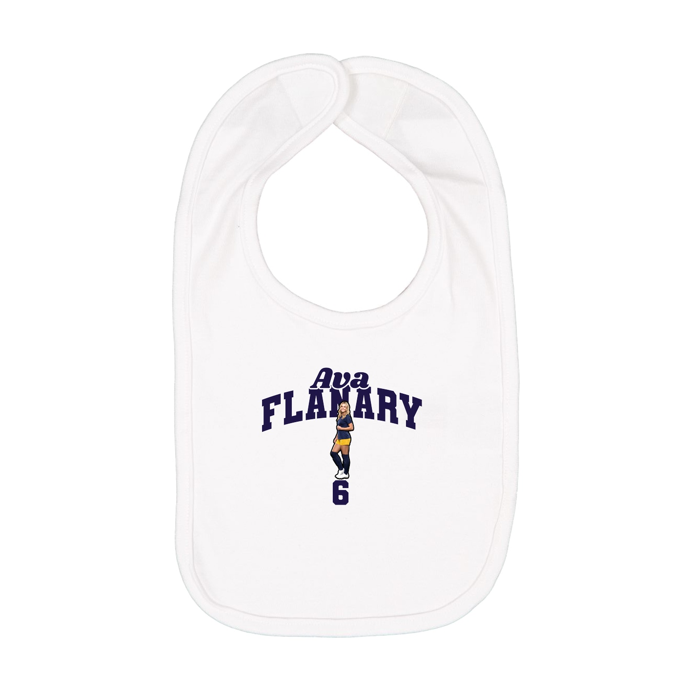 Infant Bib — Signature Arch in White