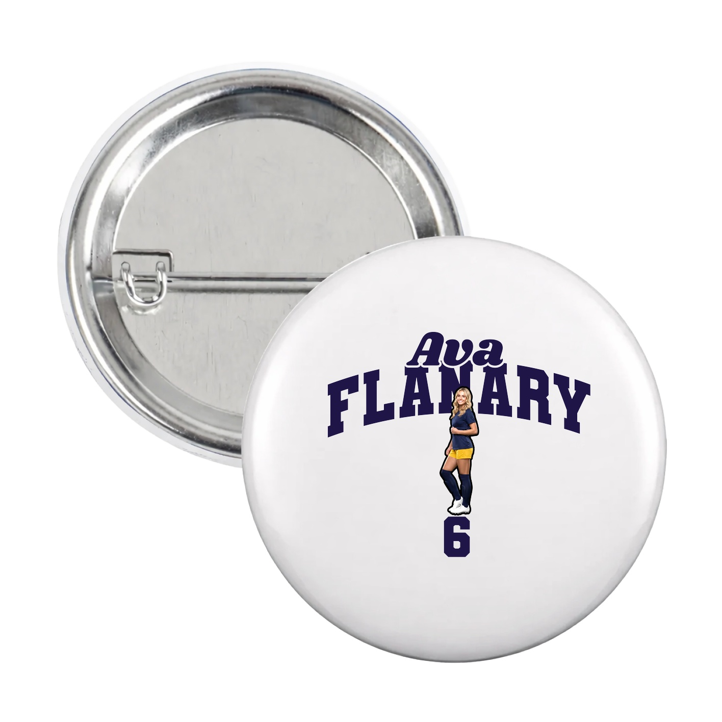 Game Day Button — Signature Arch in White