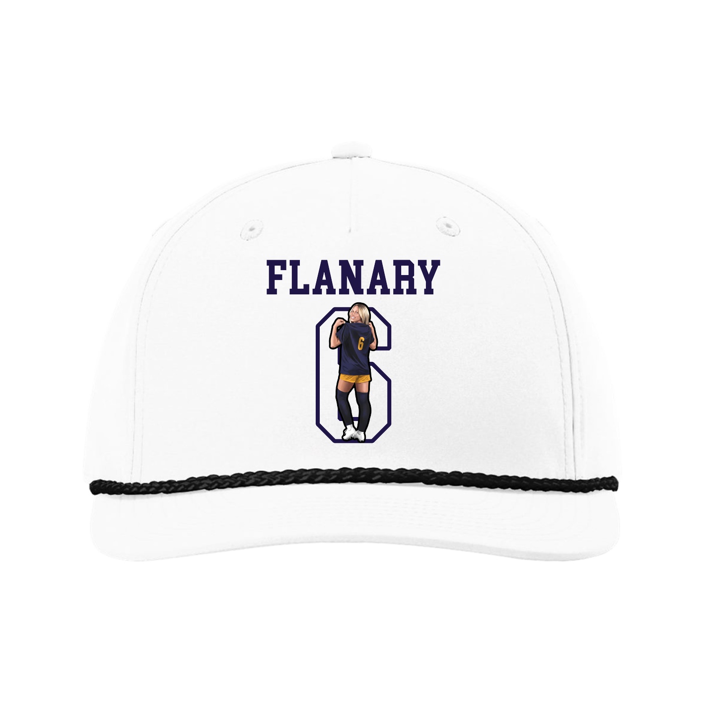 Five-Panel Classic Rope Cap — Shirsey in White
