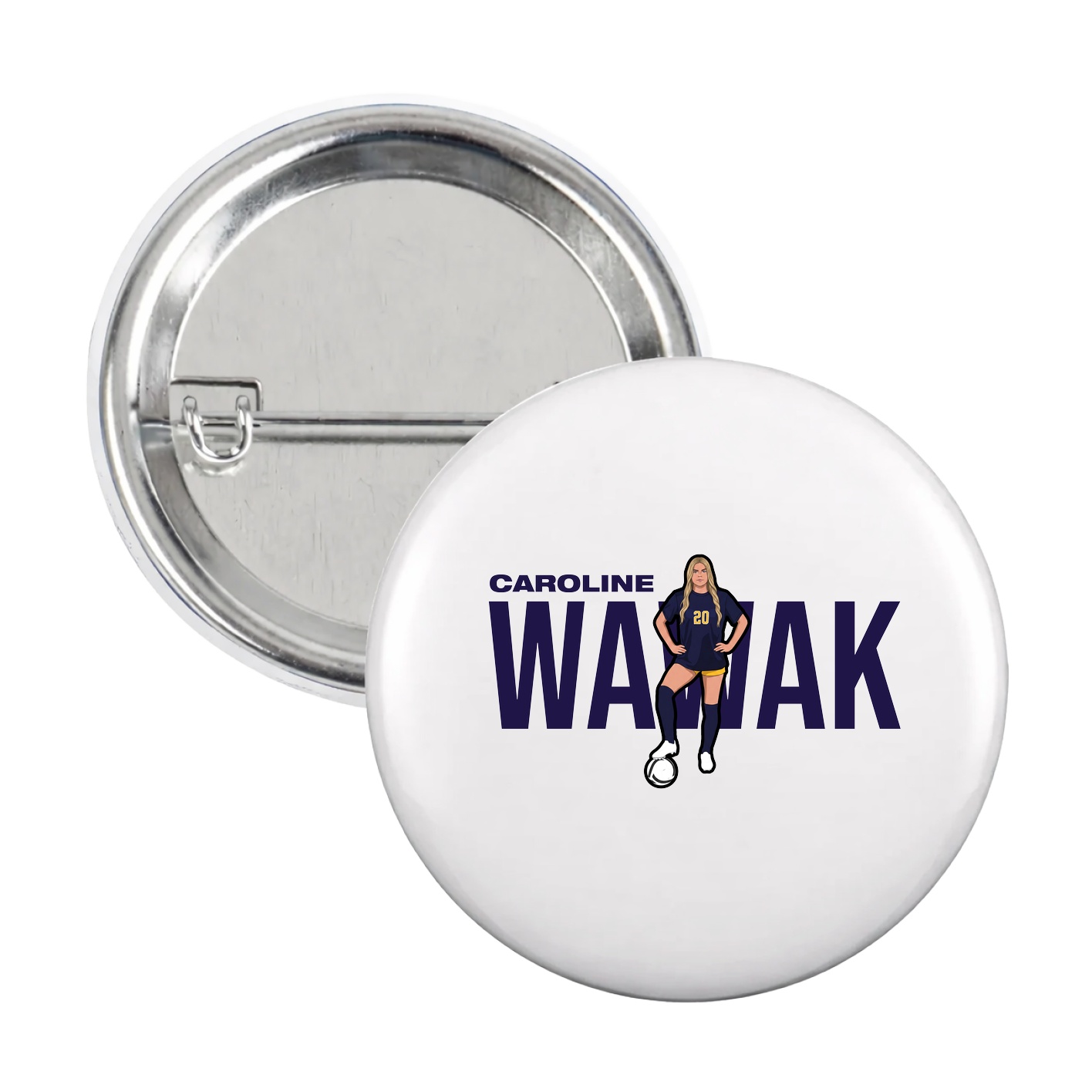 Game Day Button — Player Name in White