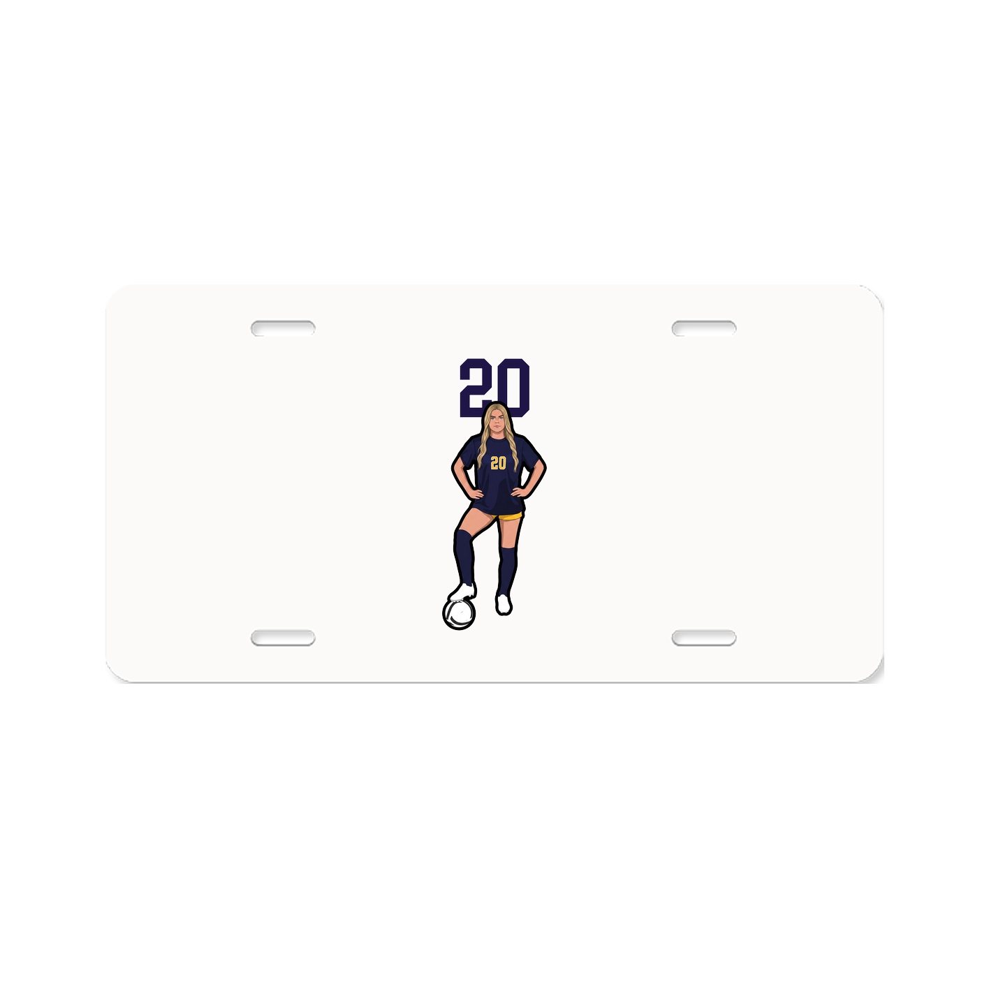 License Plate — Number Top in Classic