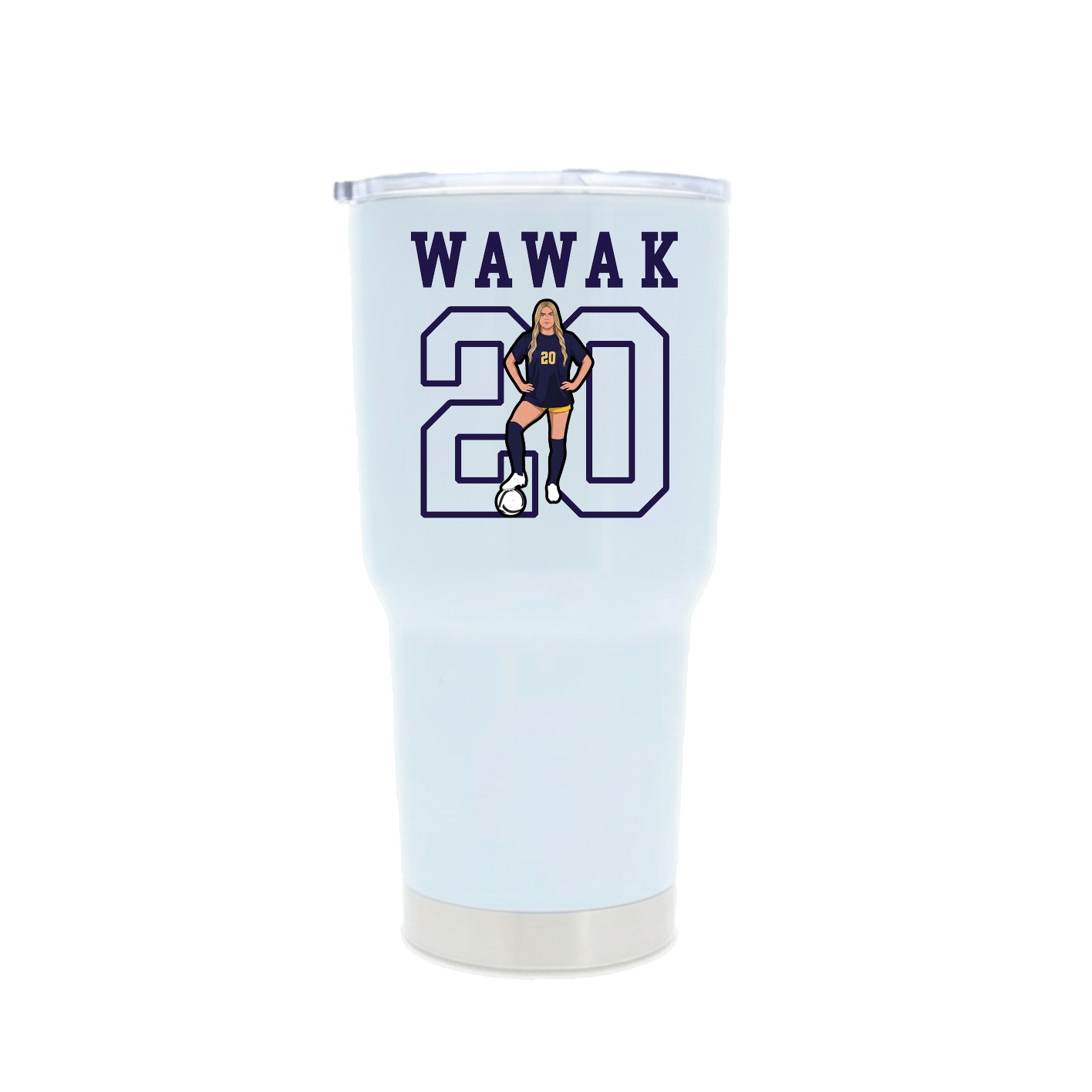 30oz Stainless Steel Tumbler — Shirsey in White