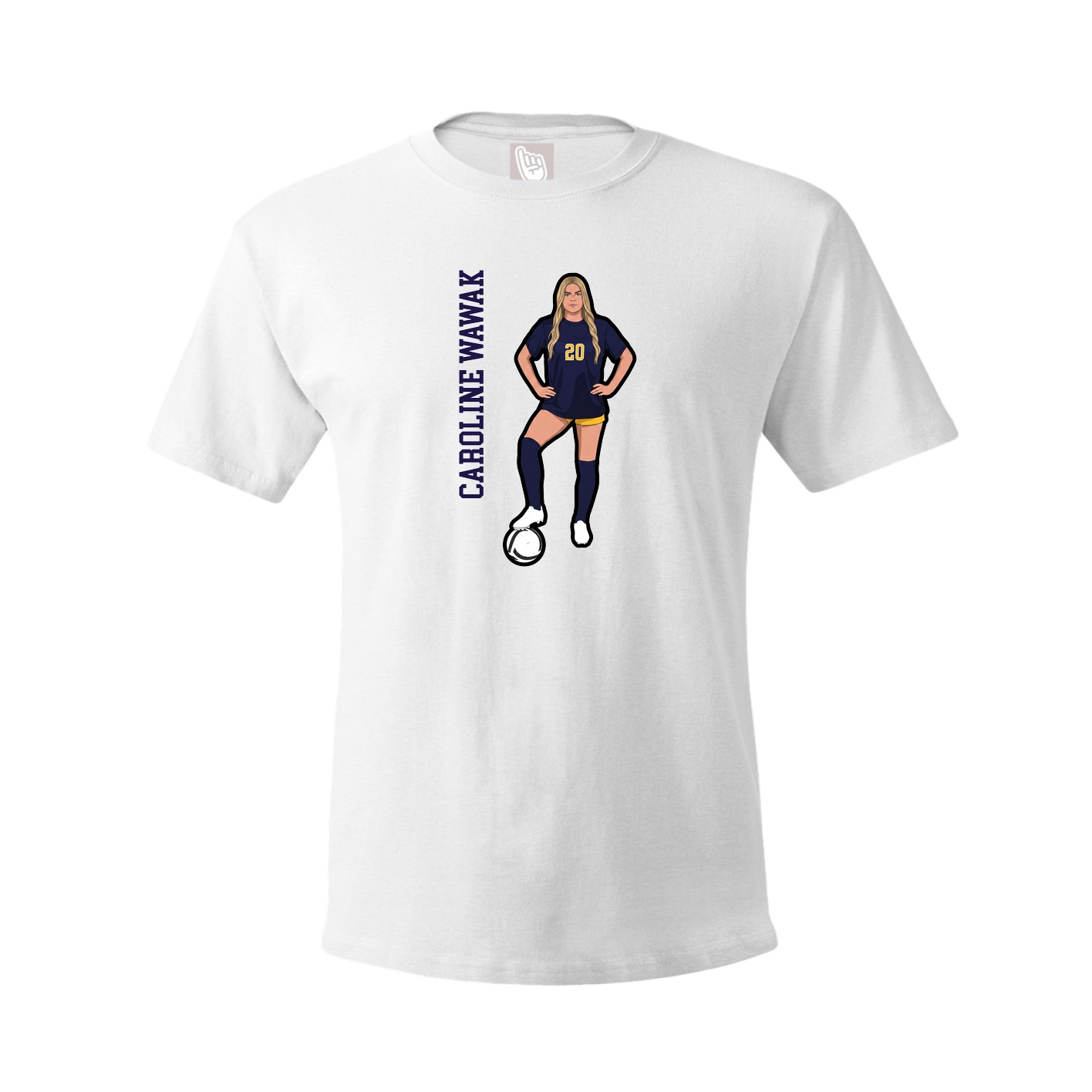 Youth Tee — Name Vertical in White