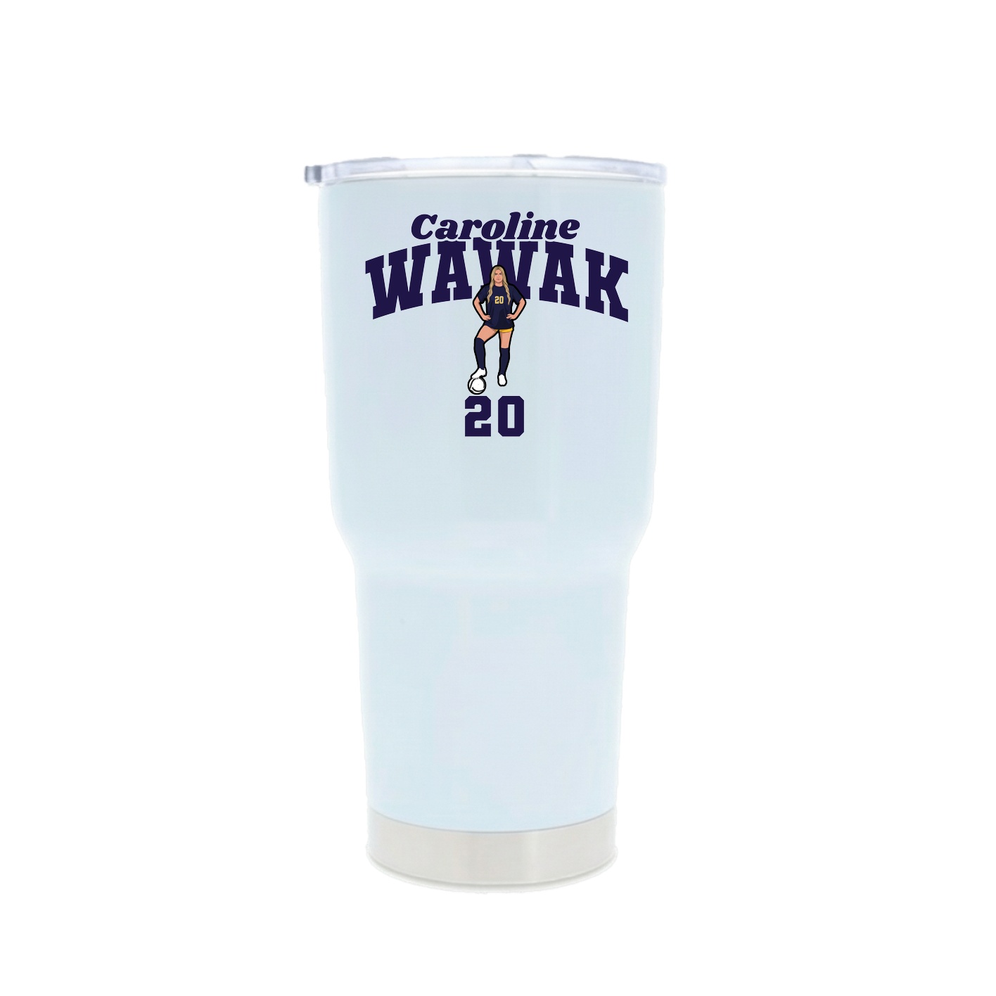 30oz Stainless Steel Tumbler — Signature Arch in White