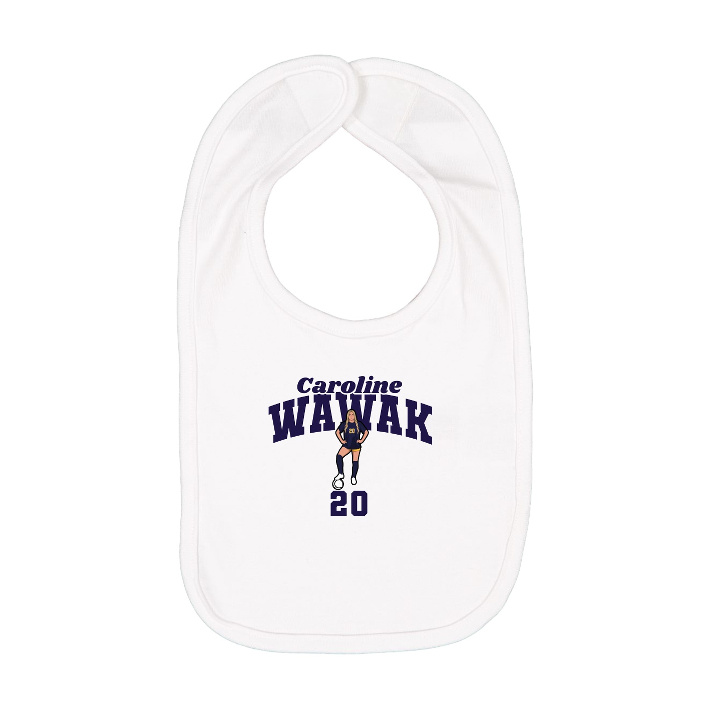 Infant Bib — Signature Arch in White