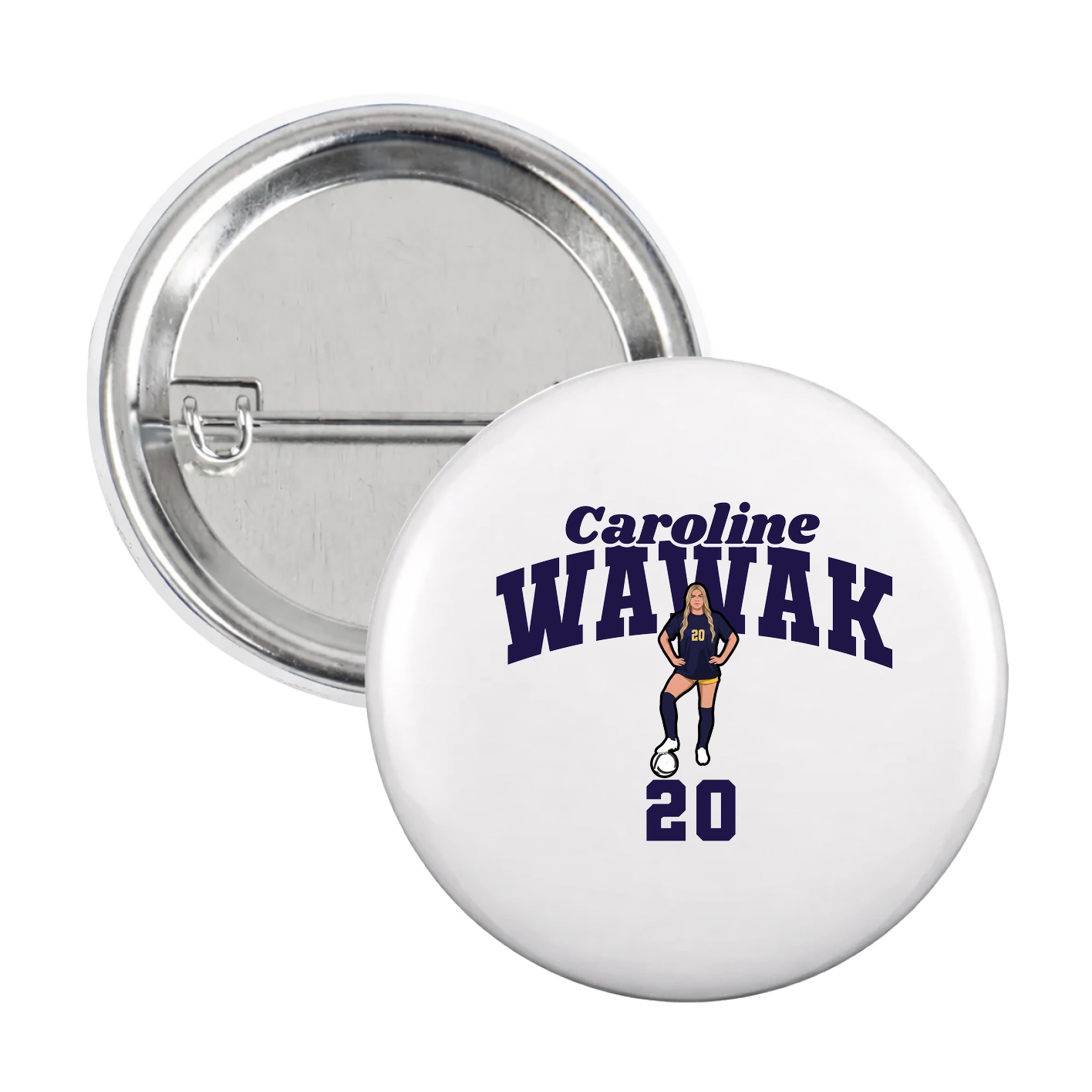 Game Day Button — Signature Arch in White