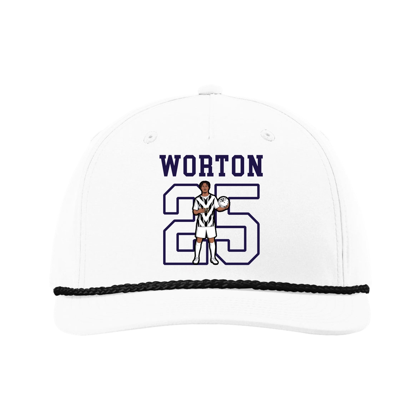 Five-Panel Classic Rope Cap — Shirsey in White