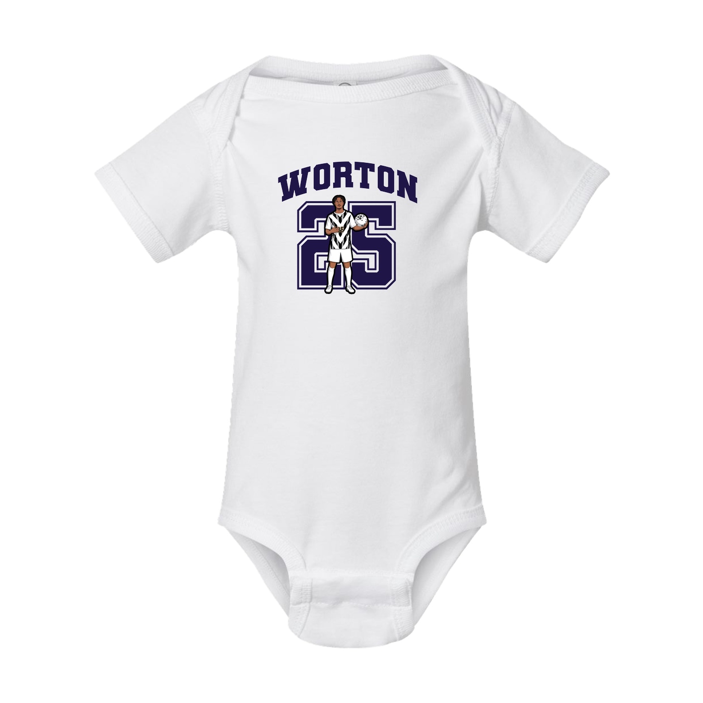 Baby Onesie — Number in White