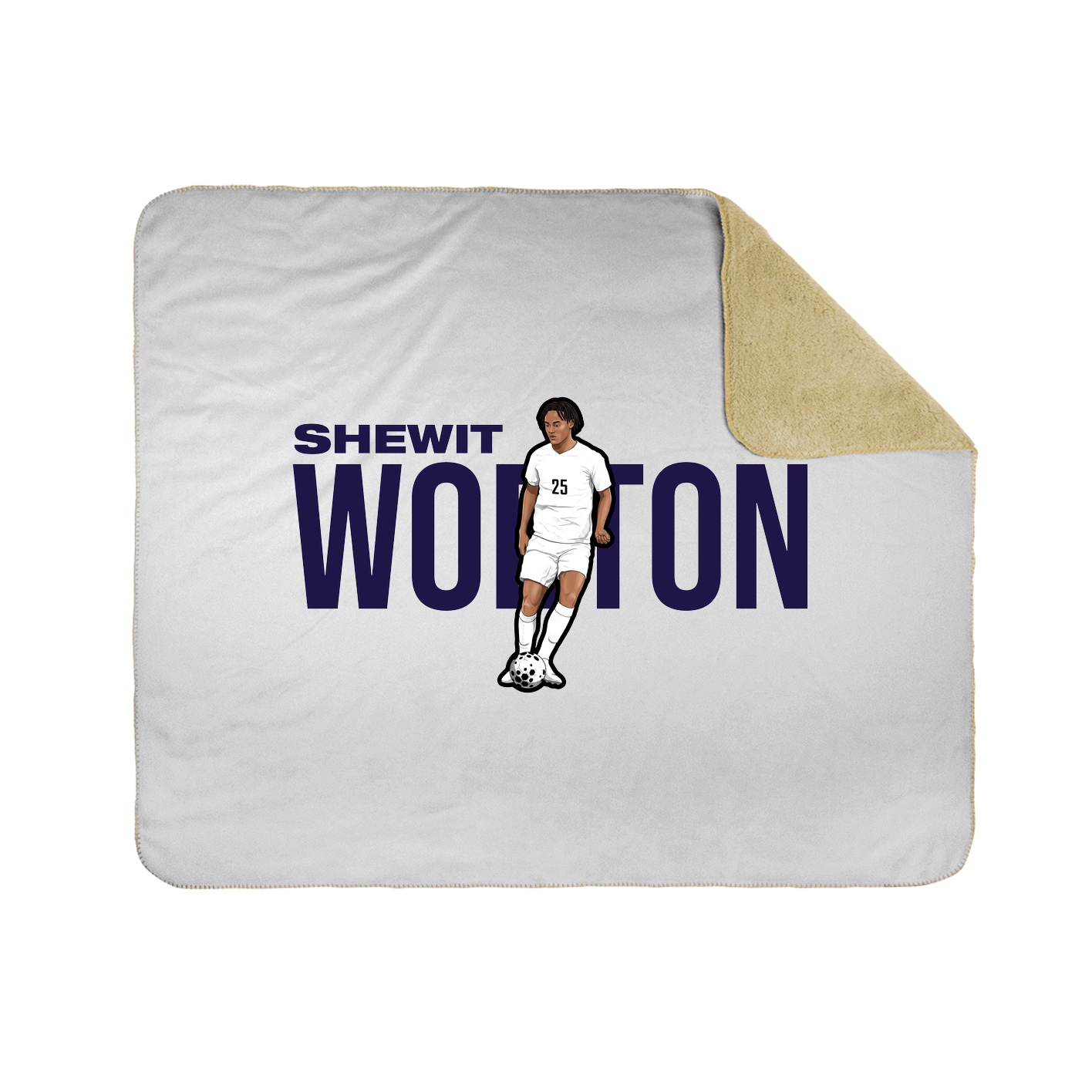 Throw Blanket — Player Name in White