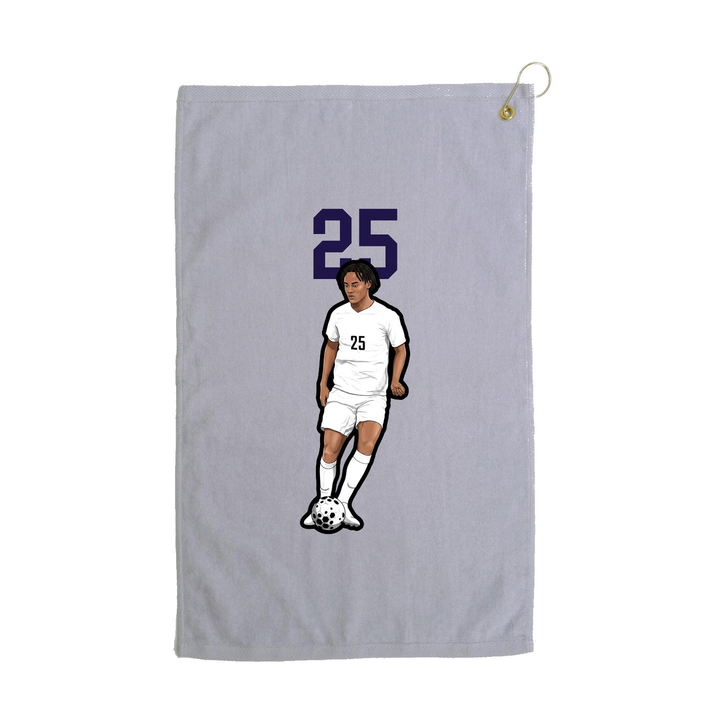 Golf Towel — Number Top in Grey