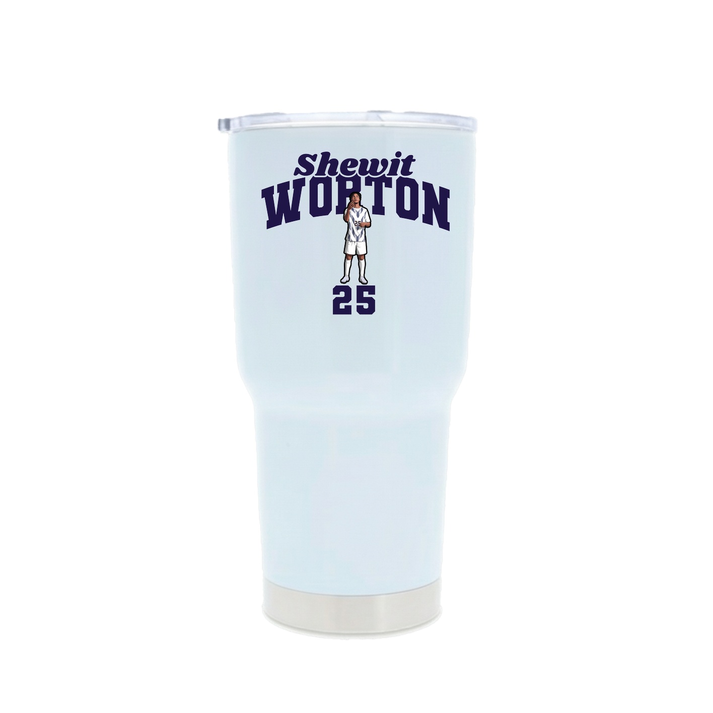 30oz Stainless Steel Tumbler — Signature Arch in White
