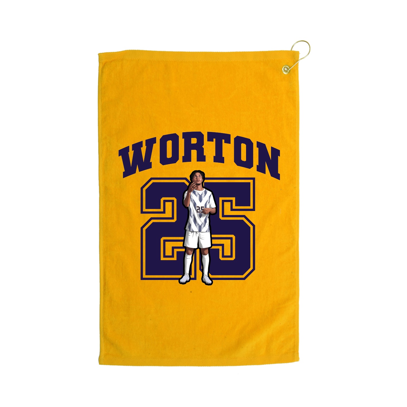 Golf Towel — Number in Gold