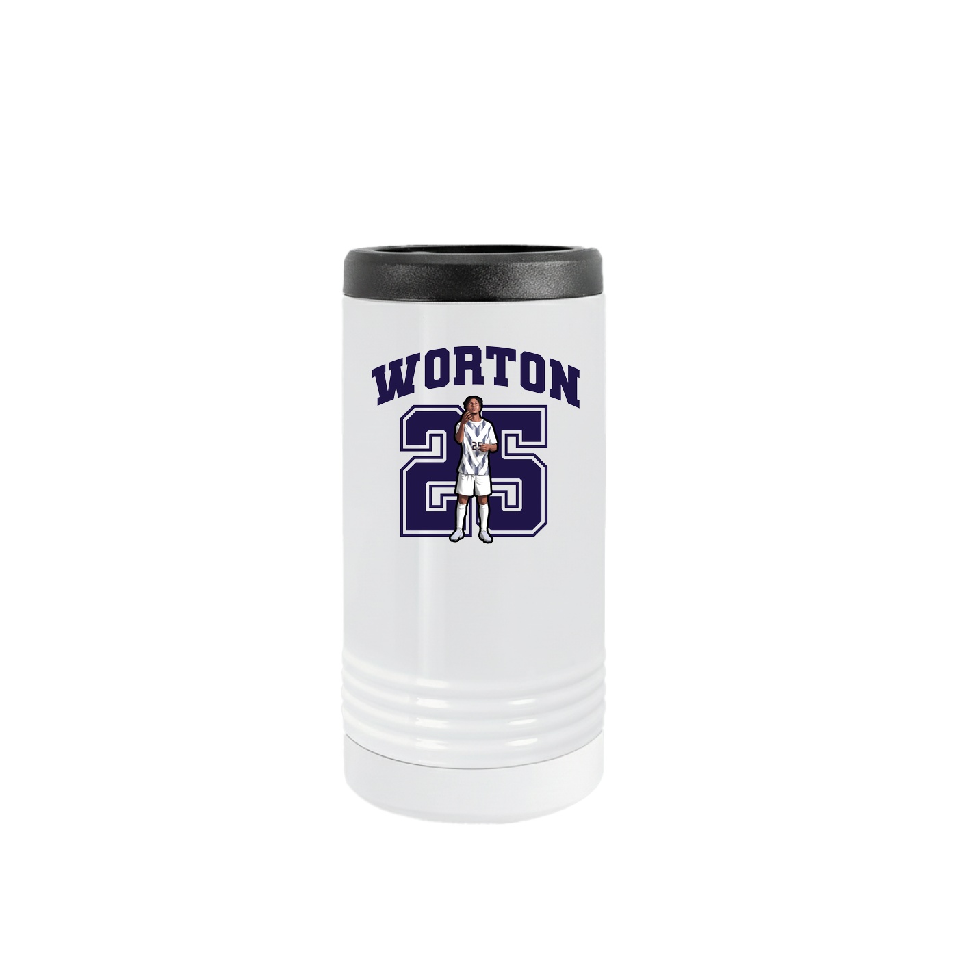 Slim Beverage Holder — Number in White