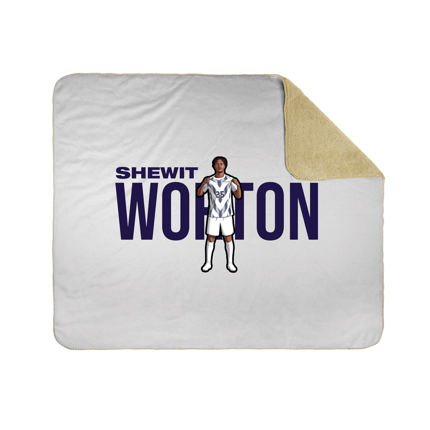 Throw Blanket — Player Name in White