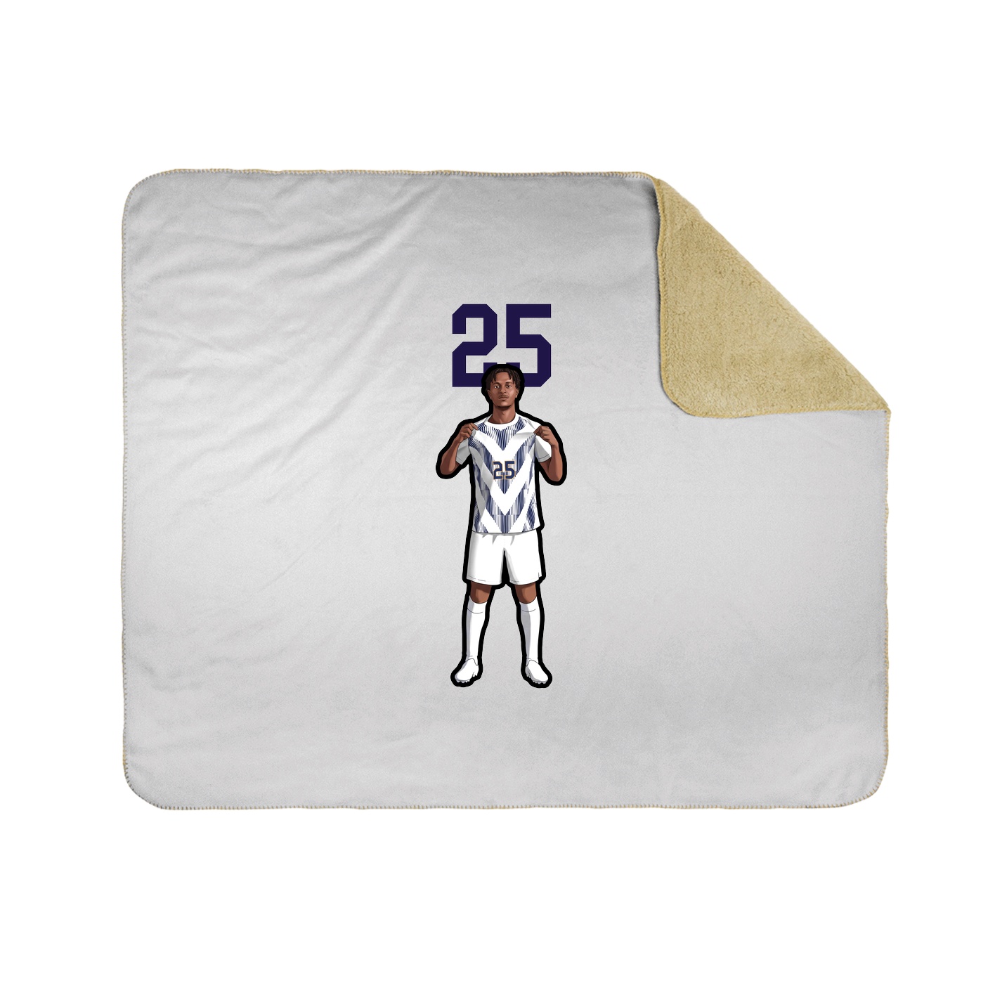 Throw Blanket — Number Top in White