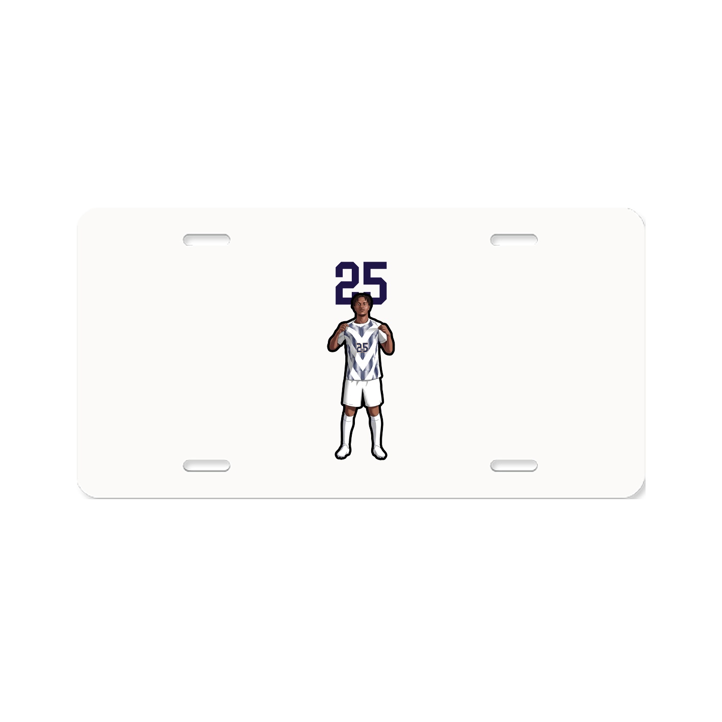 License Plate — Number Top in Classic