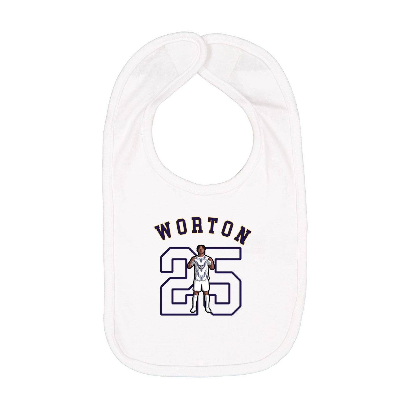 Infant Bib — Shirsey Arch in White